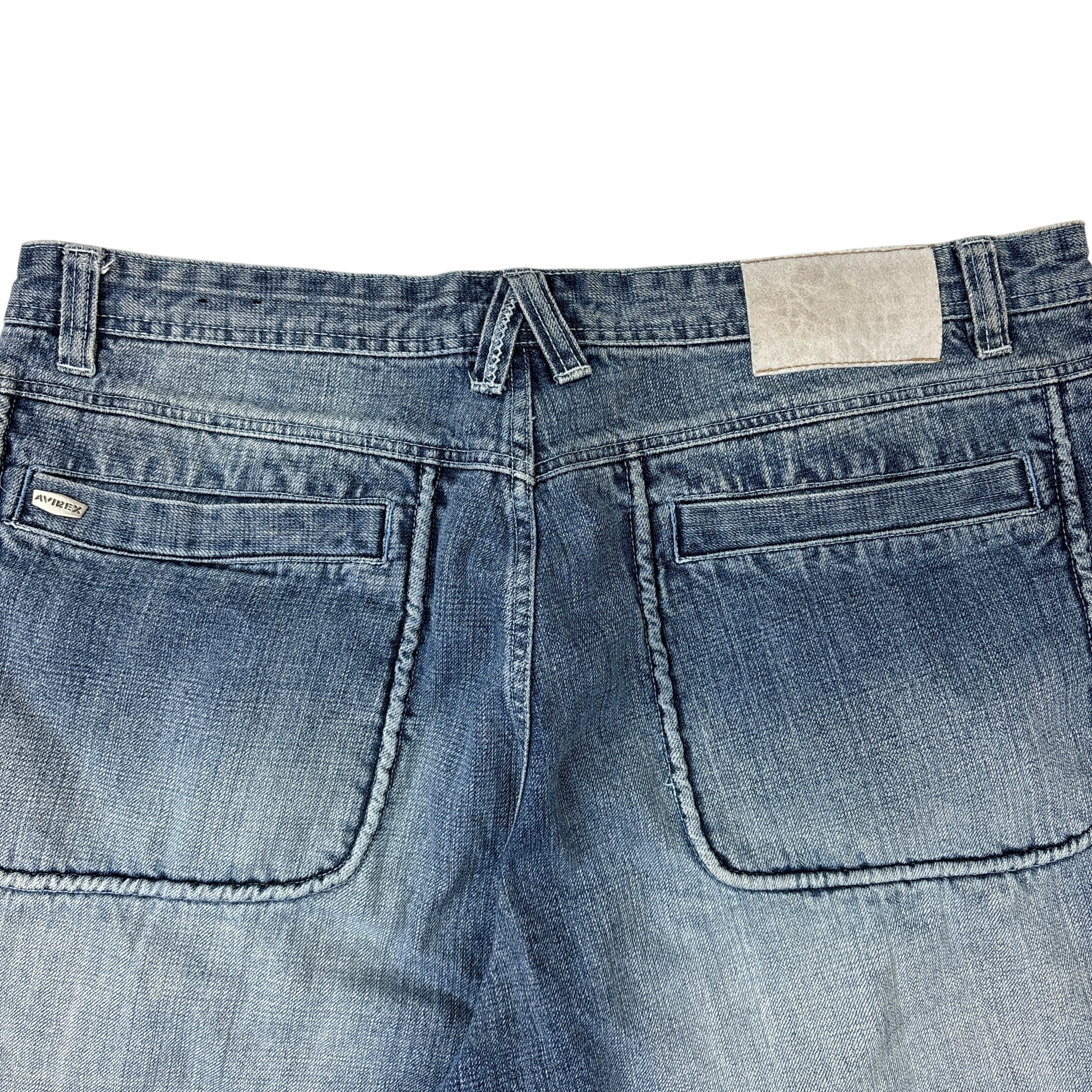 Avirex Baggy Jorts Light Wash