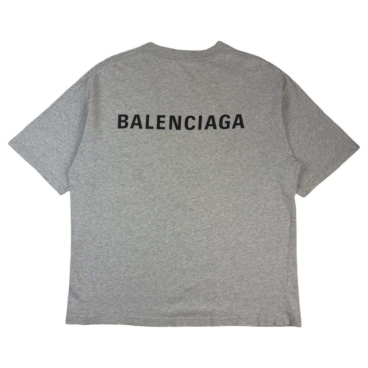 Balenciaga Logo Medium Fit T-Shirt Heather Grey
