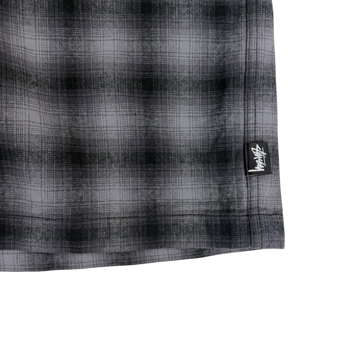 Stussy Baggy Beach Shorts Plaid Black