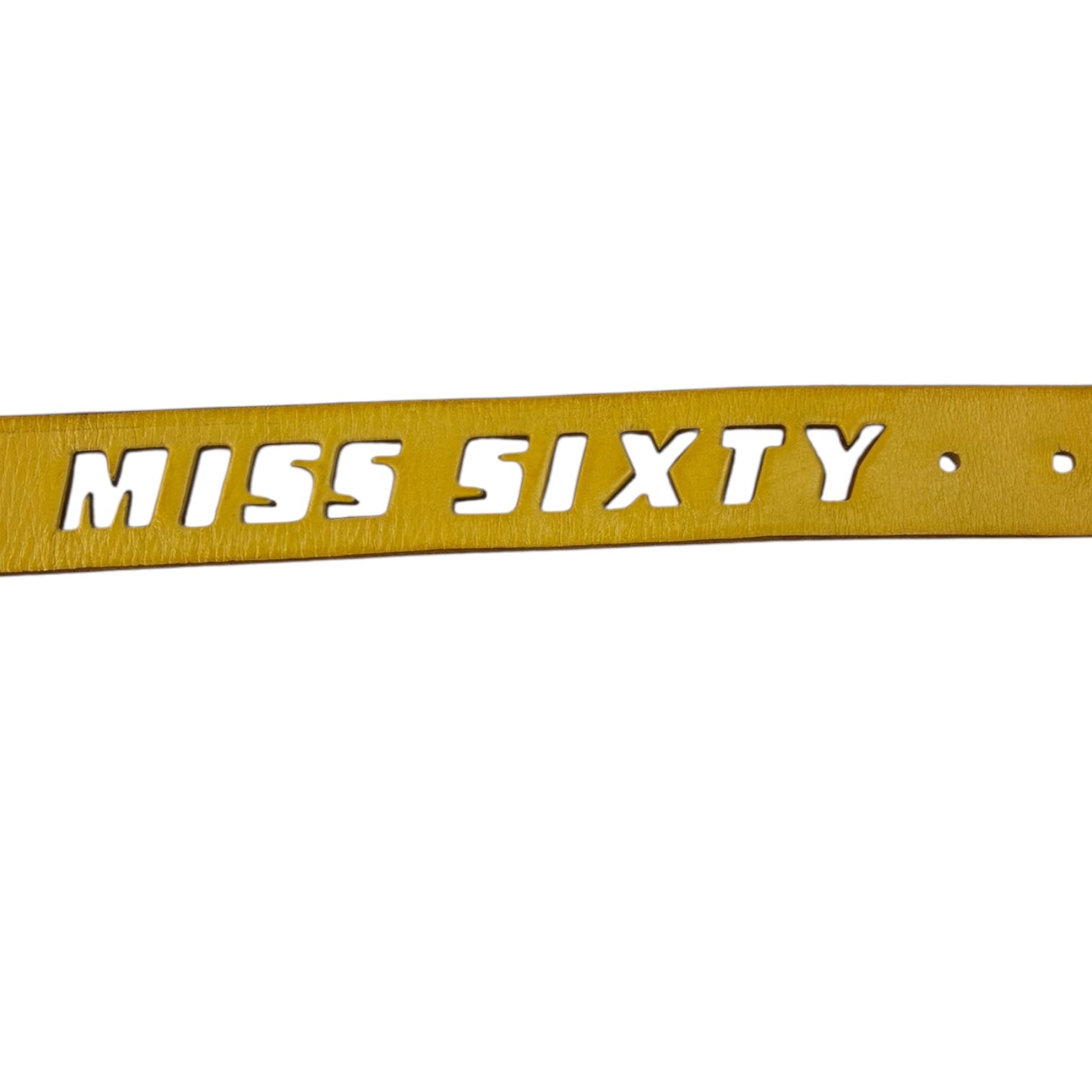 Miss Sixty Cut-Out Leather Belt Yellow