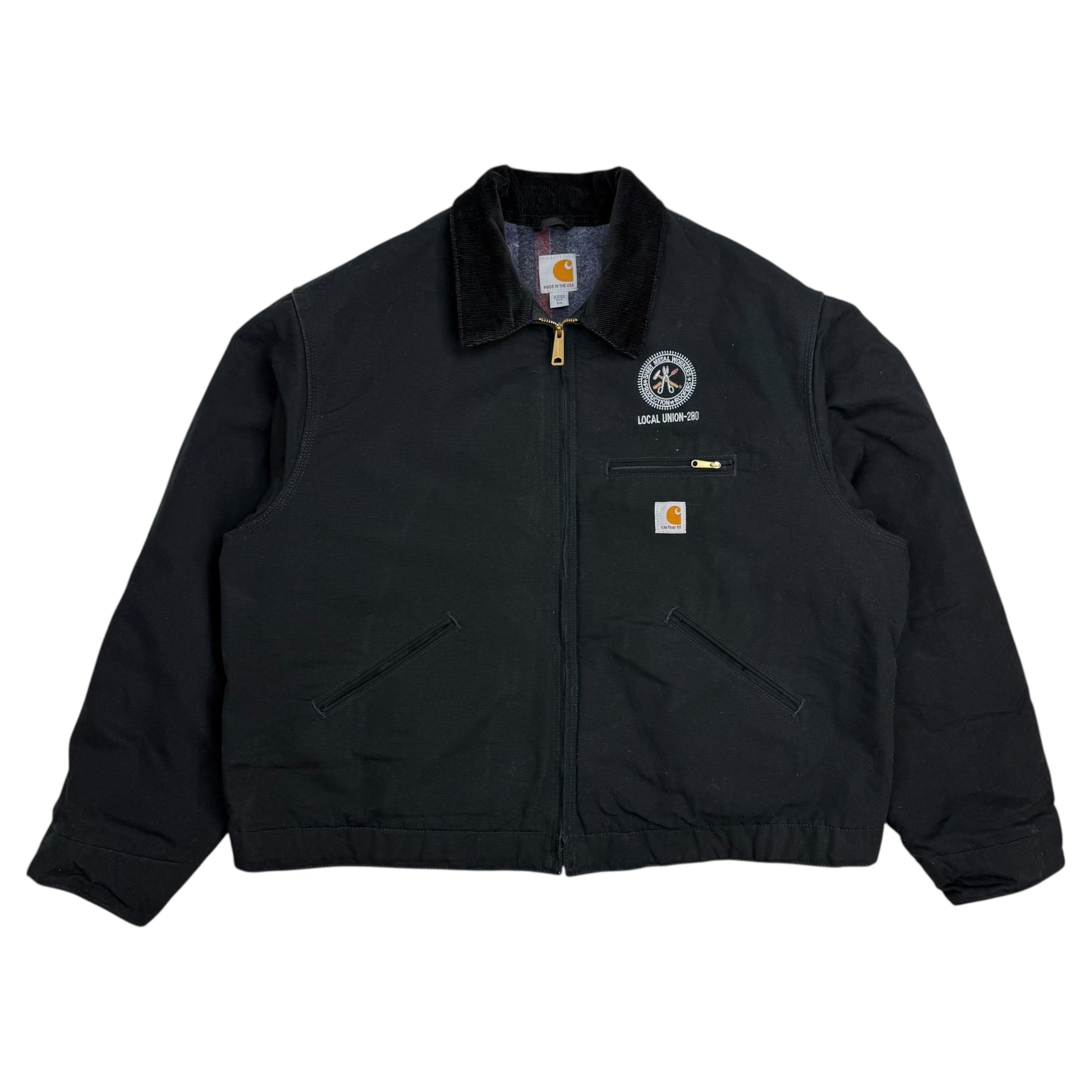 Carhartt Detroit Jacket ブラック 裏キルティング 90s Vintage Carhartt Detroit Jacket Black