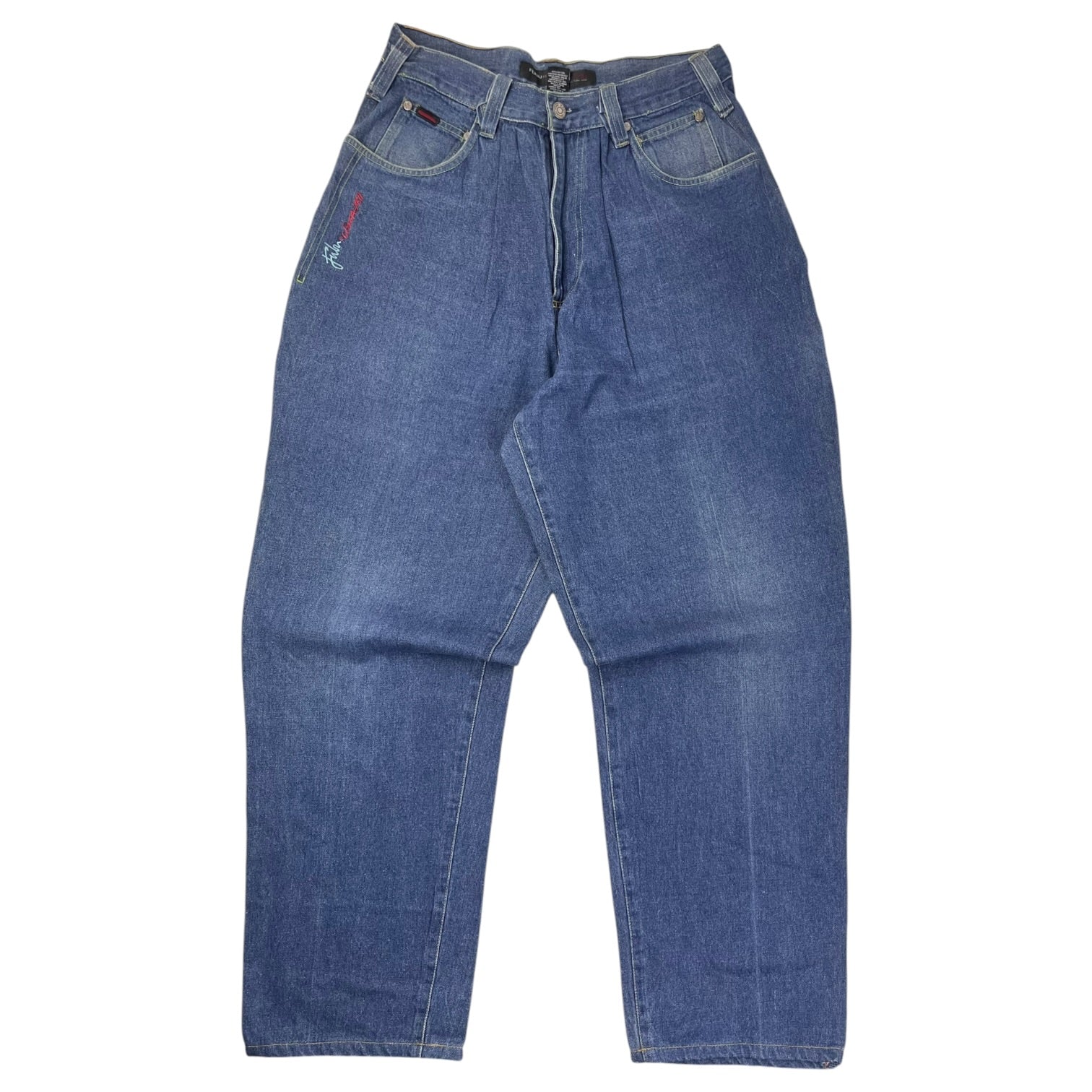 Vintage Y2K Fubu Embroidered Denim Bottoms