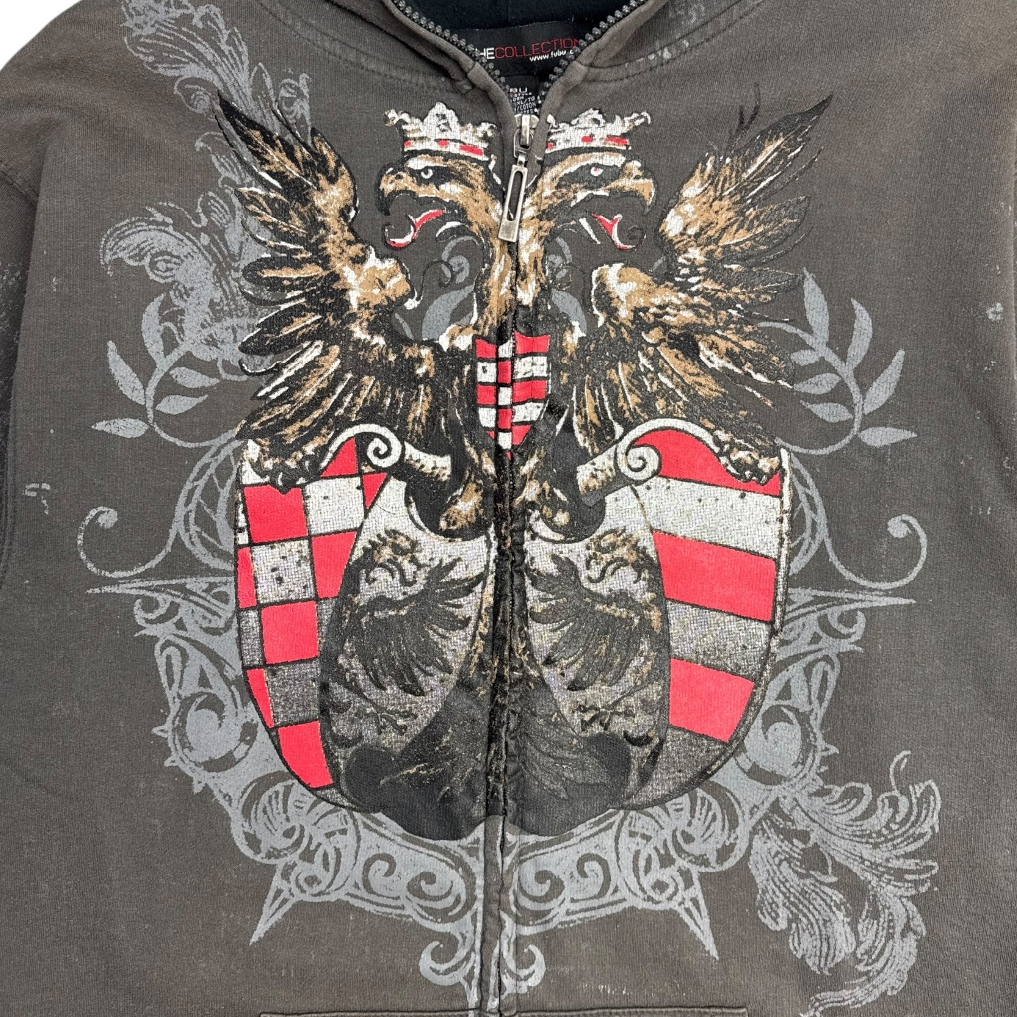 Vintage Y2K Fubu Cyber Crest Zip Up Hoodie