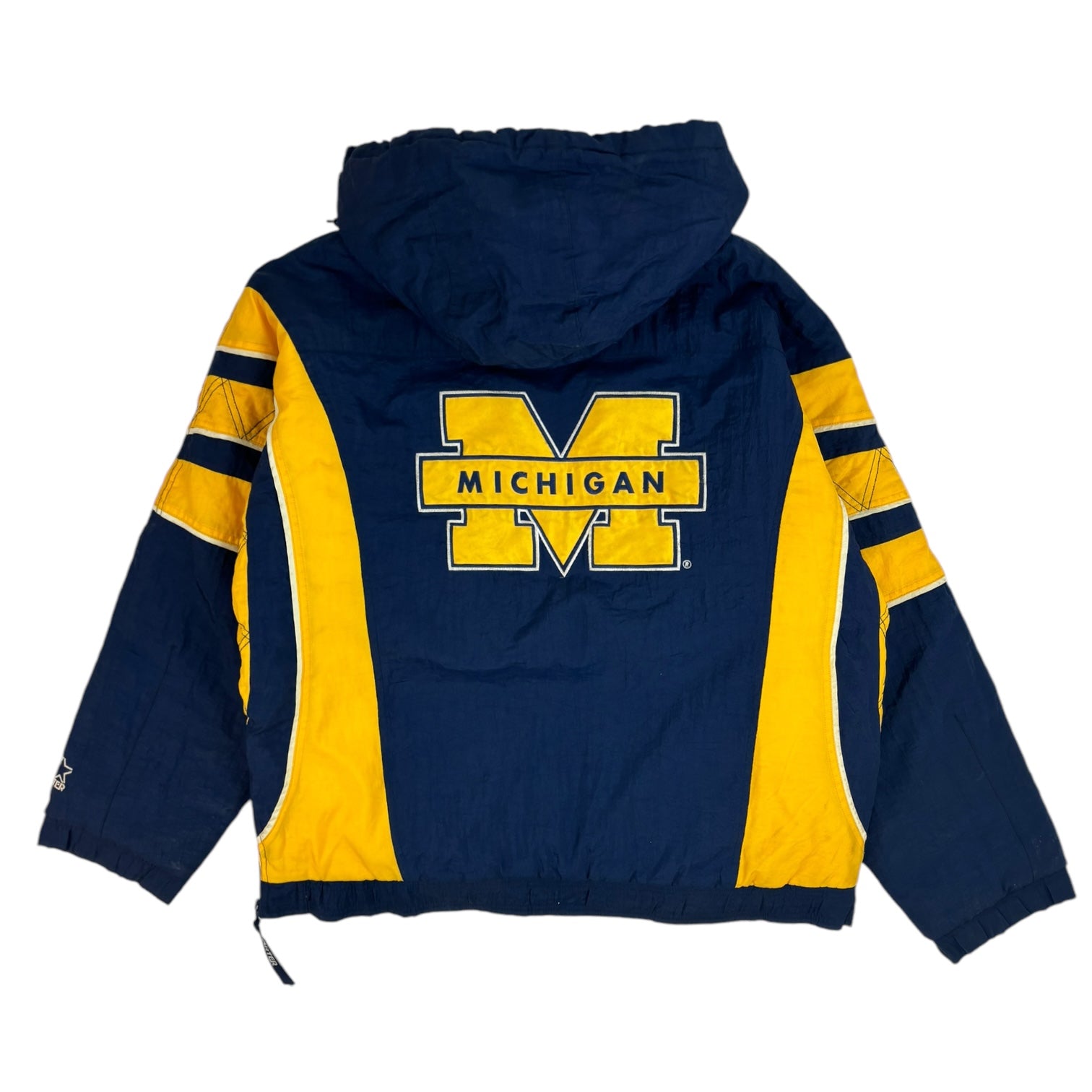 Vintage Starter Michigan Wolverines Puffer Jacket Navy/Yellow