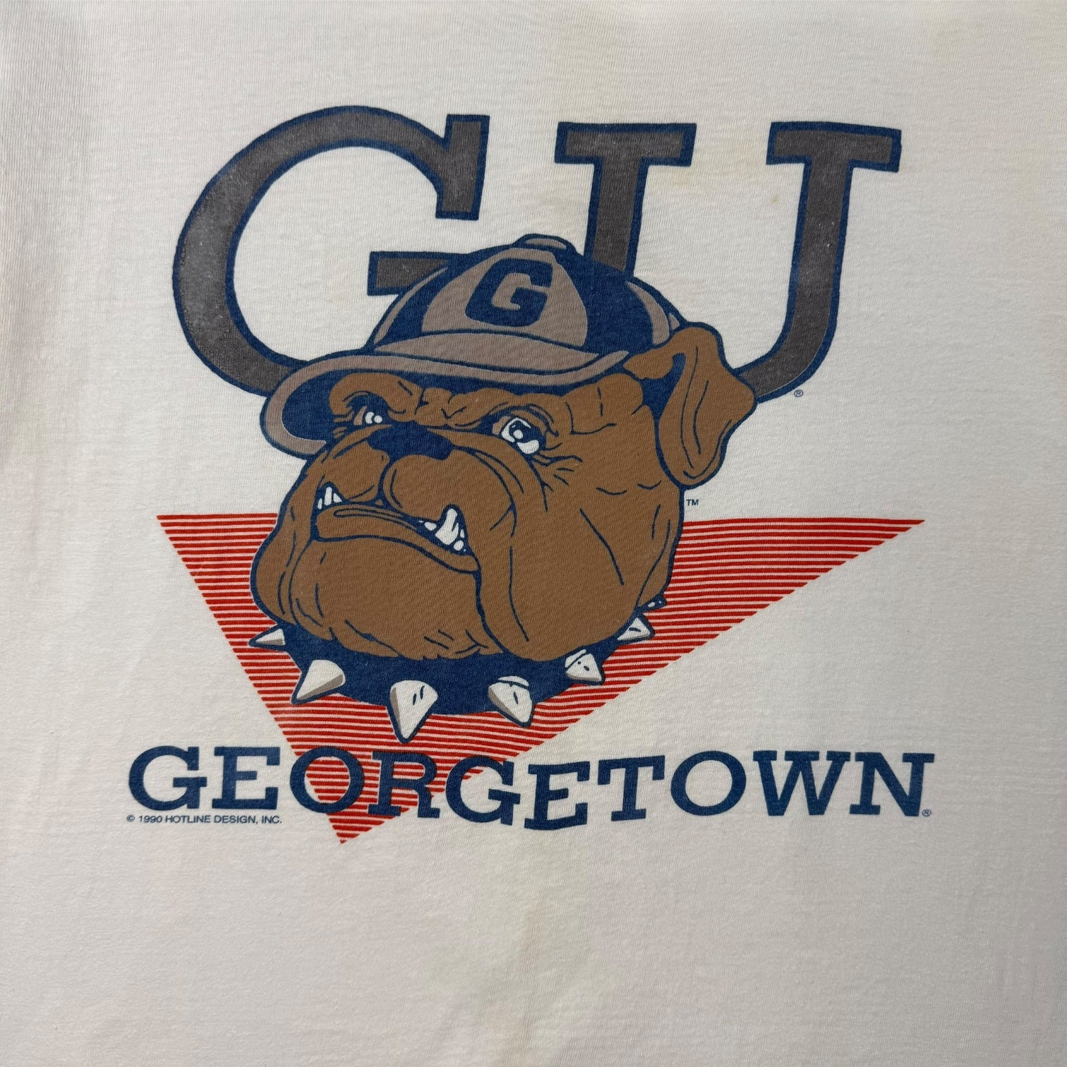 Vintage Georgetown Hoyas Bulldogs Tee White