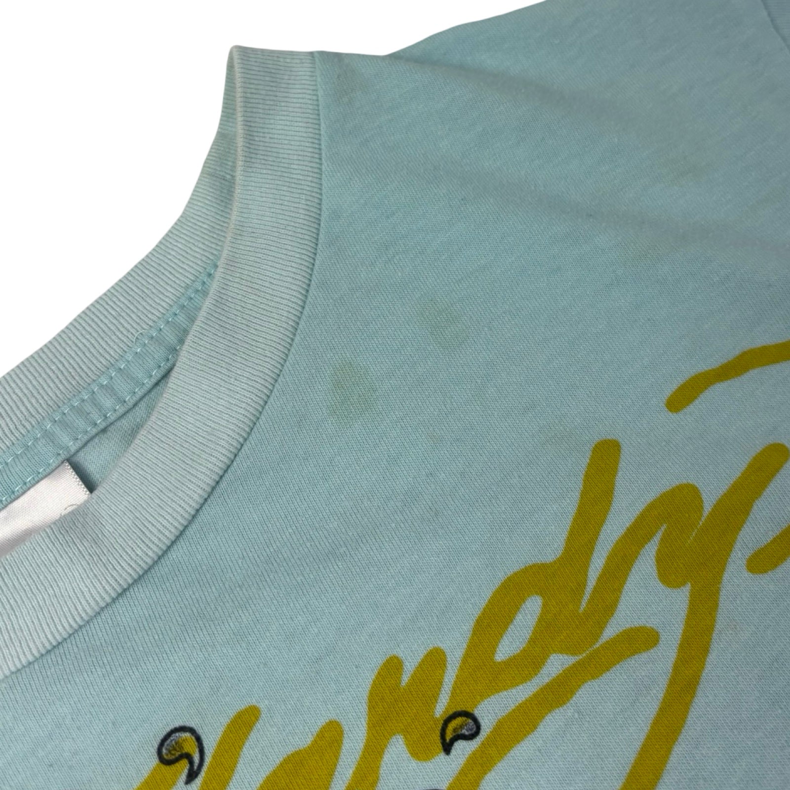Y2K Ed Hardy Mermaid Rhinestone T-Shirt Blue Aqua