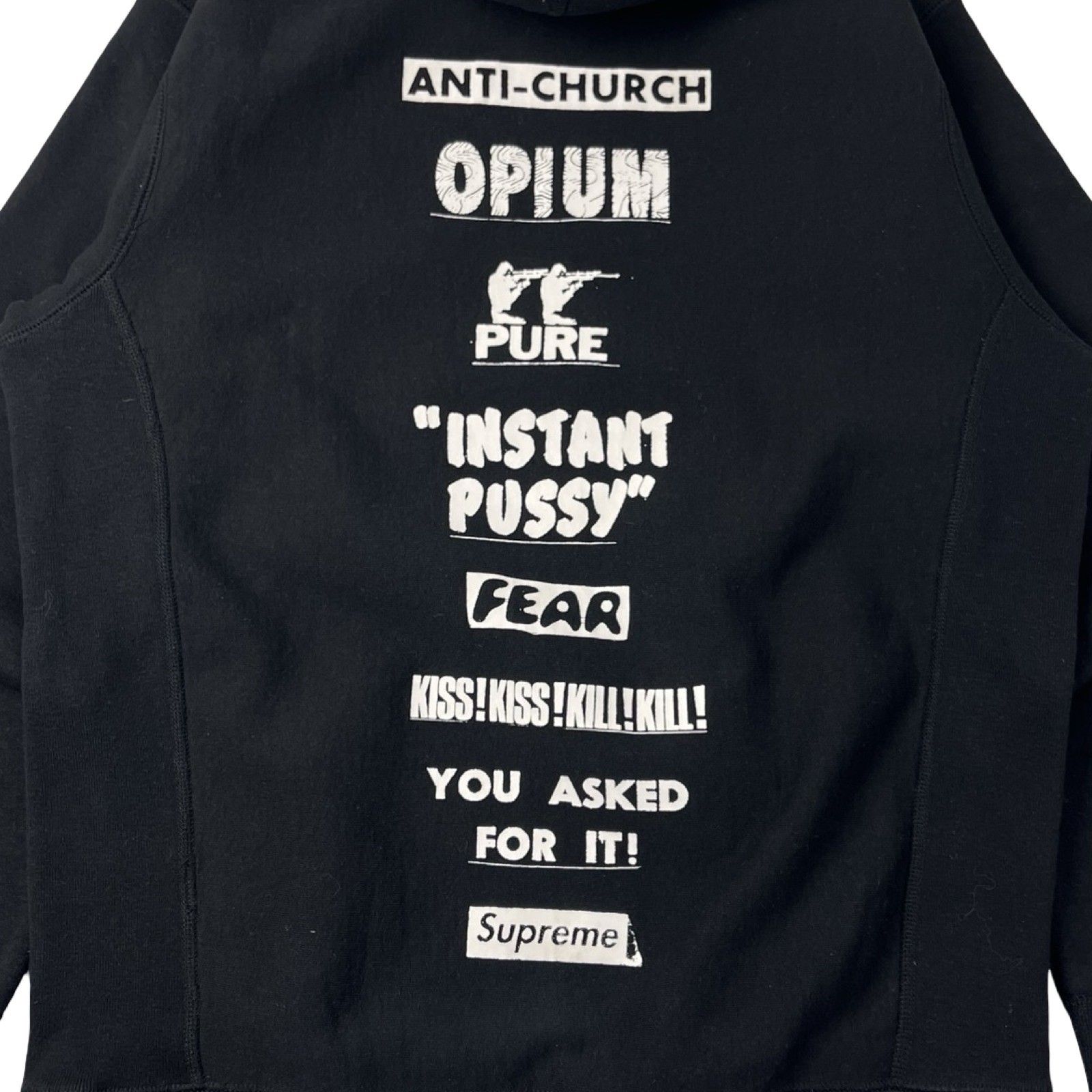 Supreme Pure Fear Anti-Church Pullover Hoodie Black