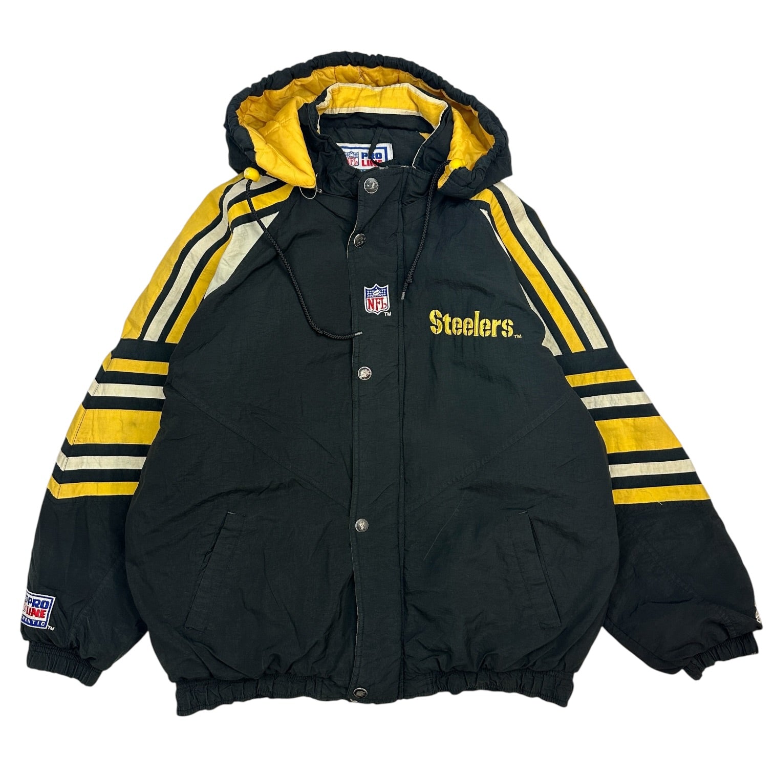 Vintage Starter Pittsburgh Steelers Button Up Jacket Black/Yellow