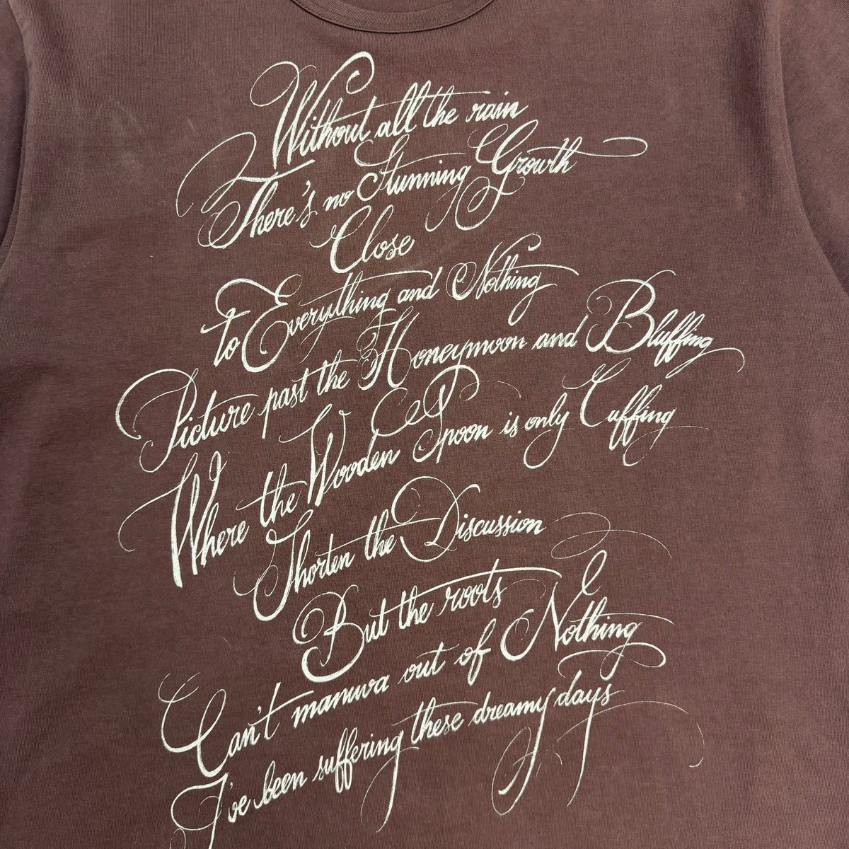 Junya Watanabe Ottolenghi Script Tee Brown