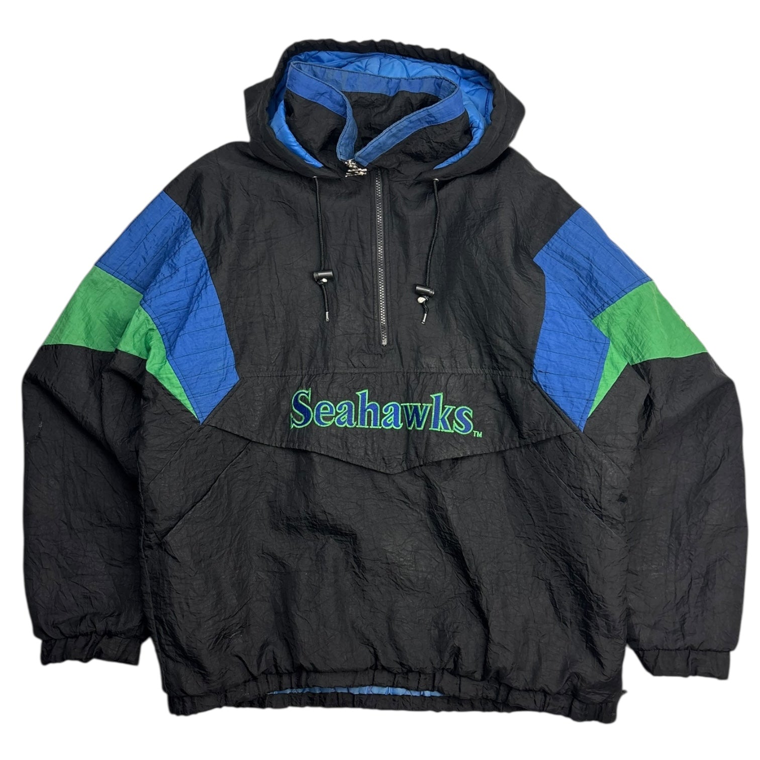 Vintage Seattle Seahawks NFL Quarter Zip Starter Jacket