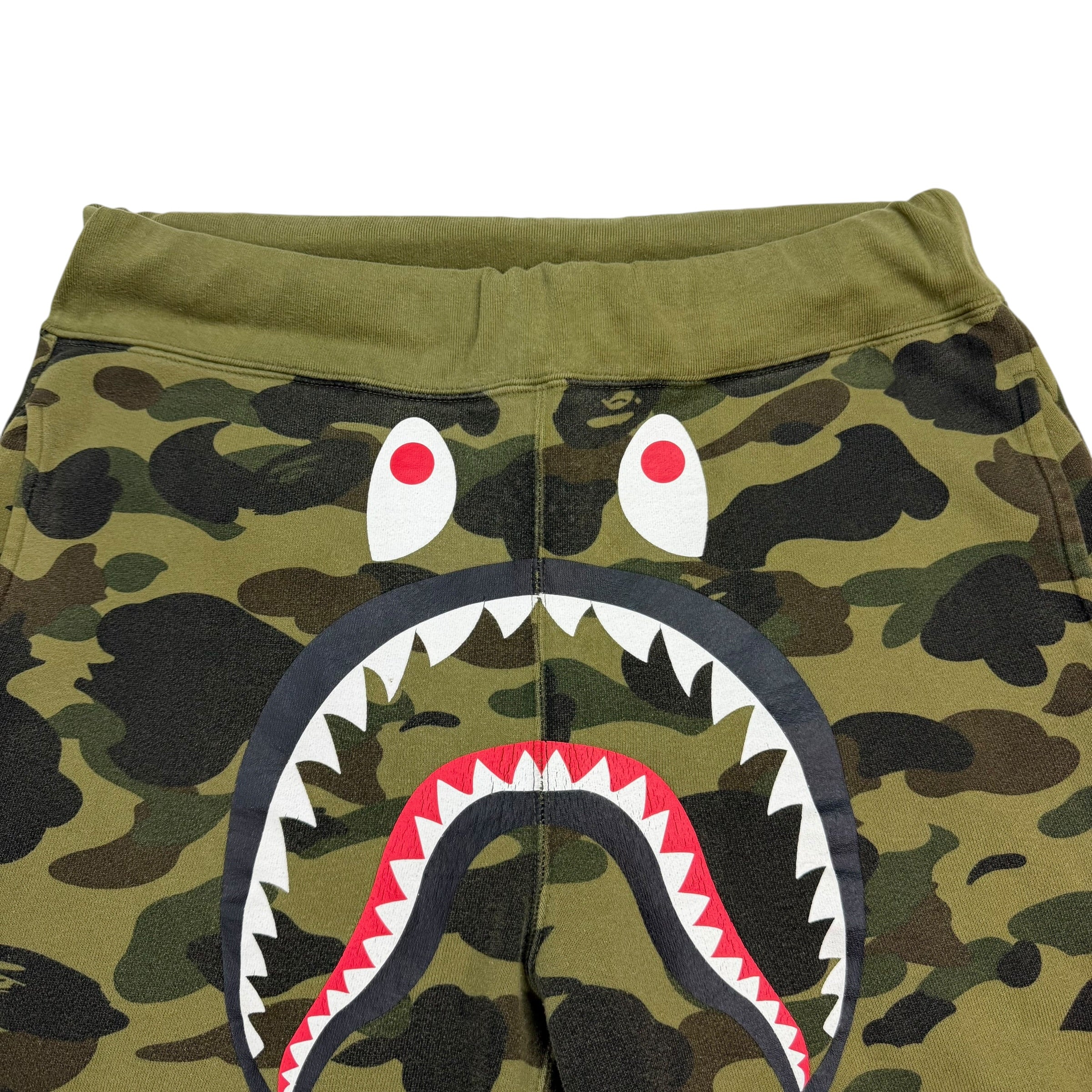 Bape 1st Camo Shark Sweatpants Green