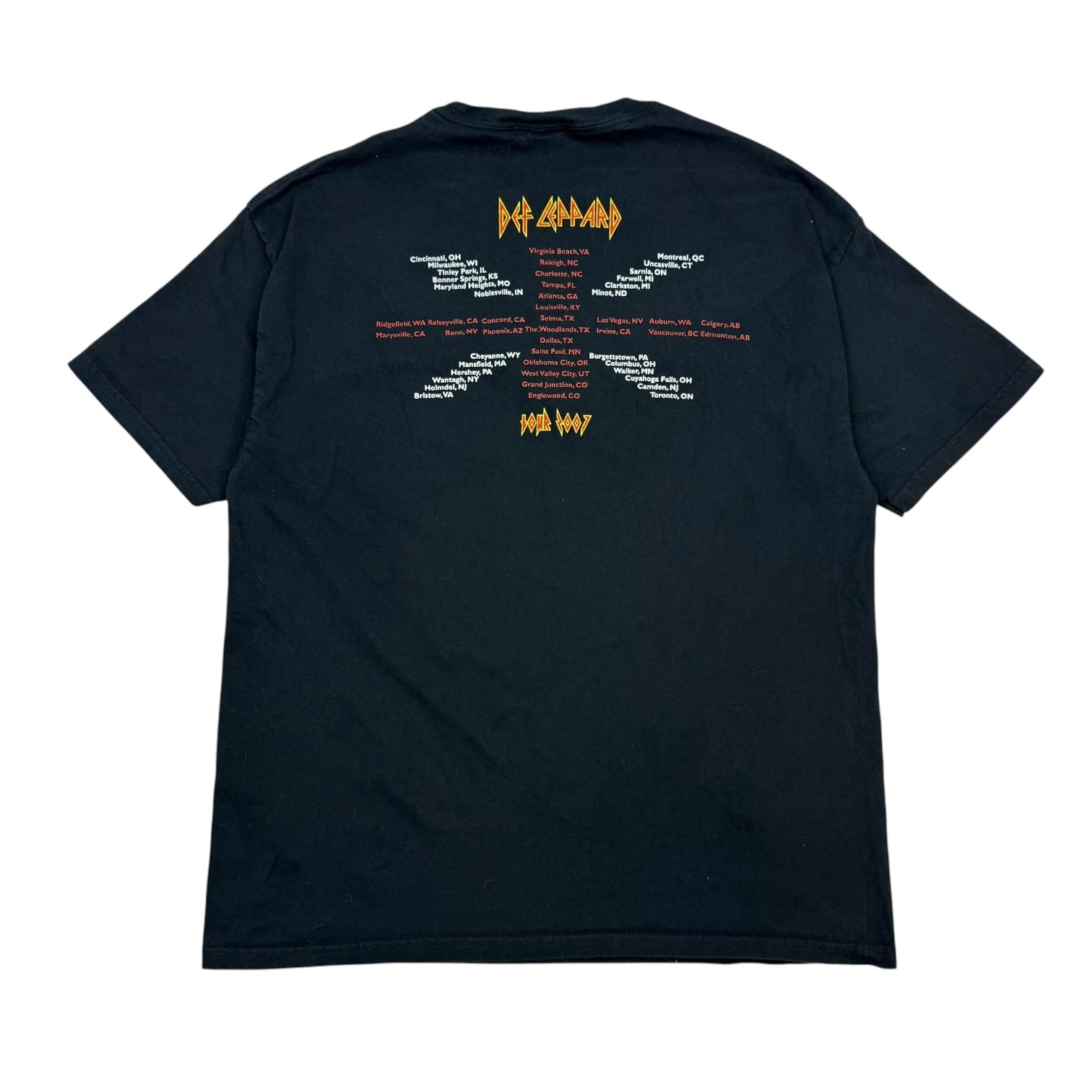 2007 Def Leppard Tour Tee Black