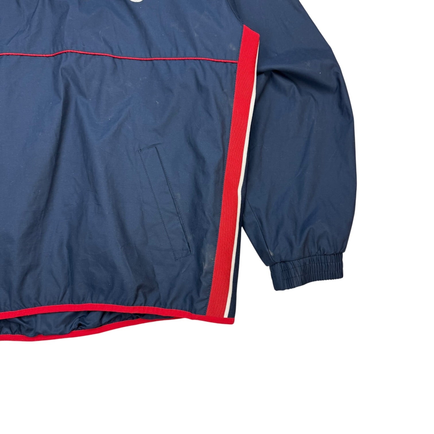 Vintage Majestic Atlanta Braves Quarter Zip Windbreaker Blue/Red