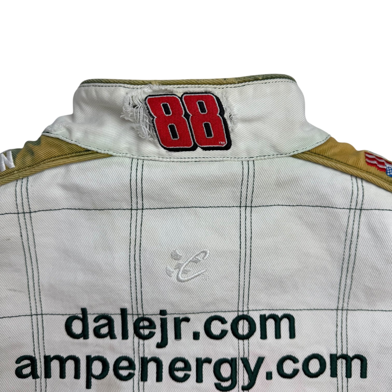 Vintage Chase Authentics NASCAR Dale Earnhardt Jr Amp Energy Jacket White/Green