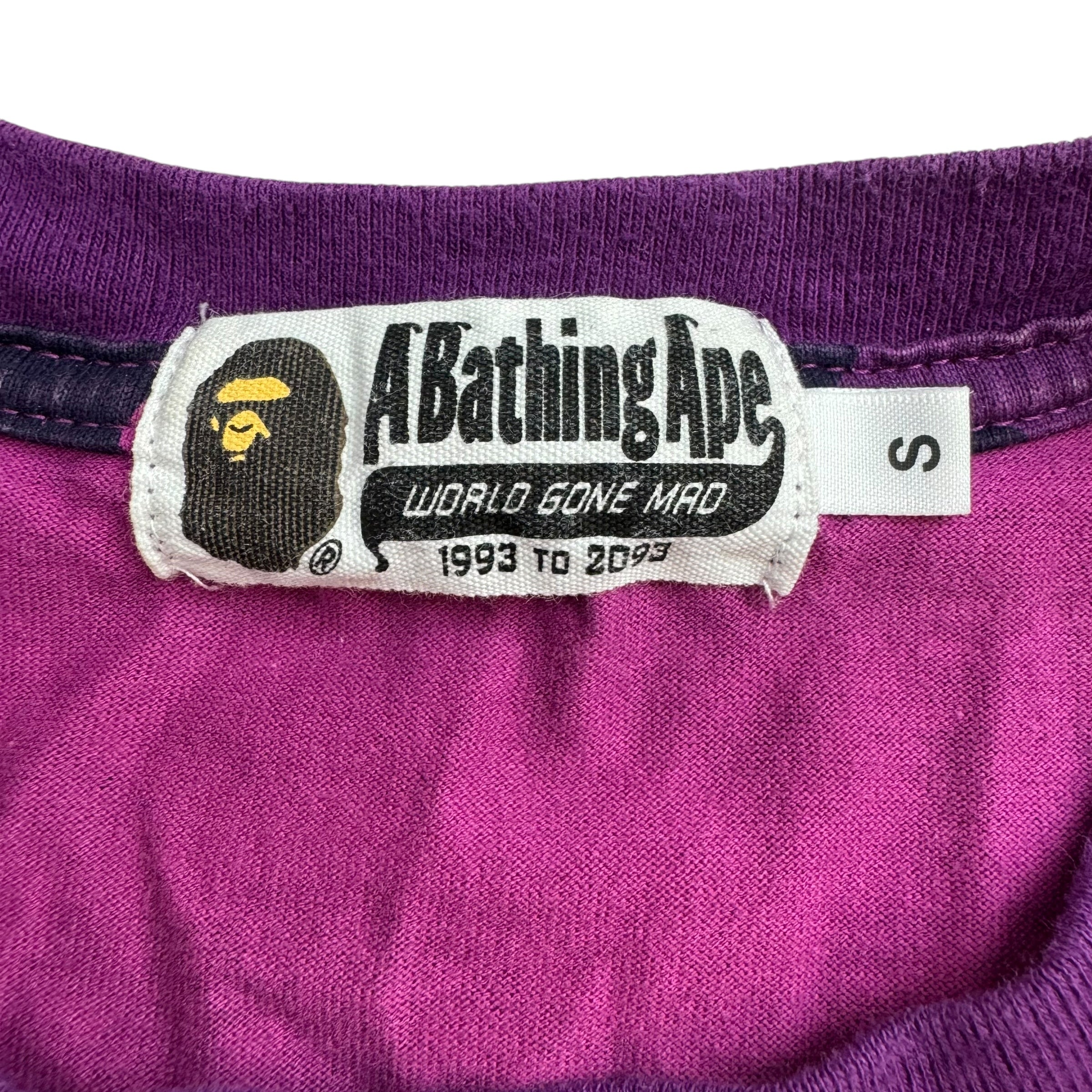 Bape Ape Head Relaxed Tee Camo Purple