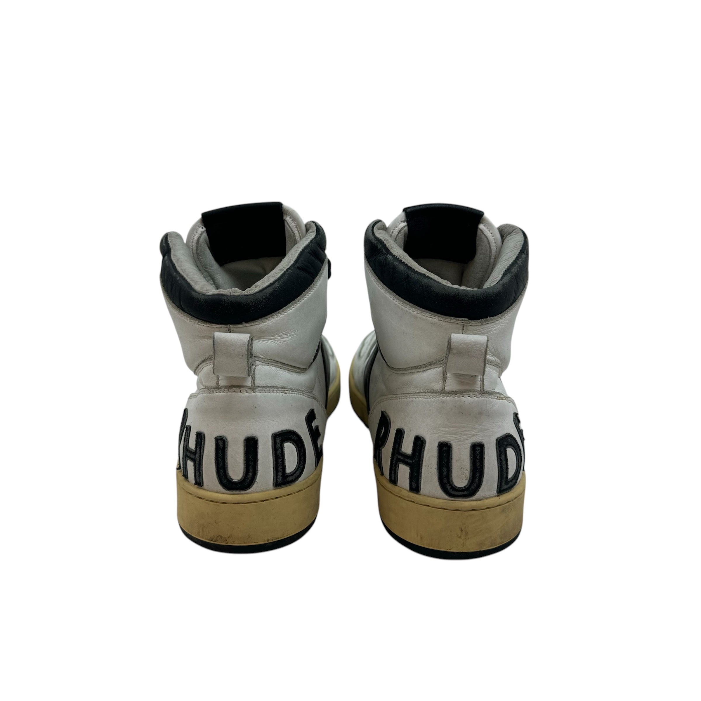 Rhude Rhecess Smooth High-Top Sneakers White (Used)