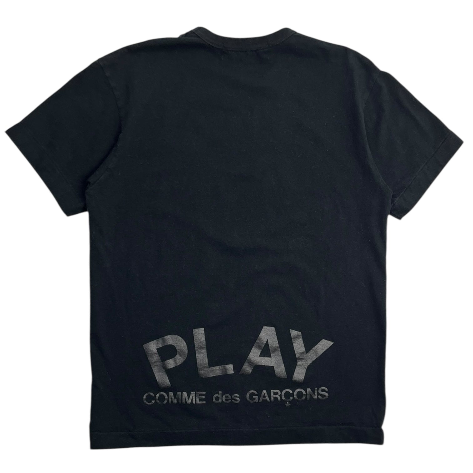 Comme des Garcons PLAY Play Double Black Hearts T-shirt Black