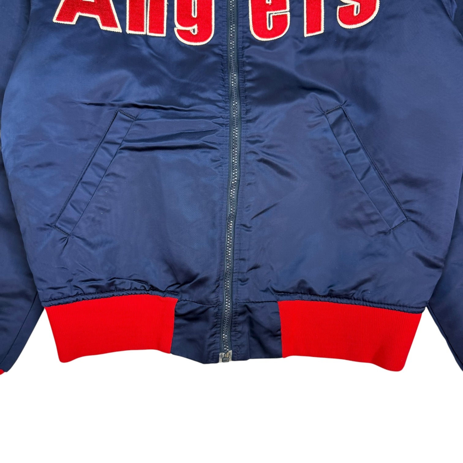 Vintage Starter Anaheim Angels Satin Bomber Jacket Blue/Red