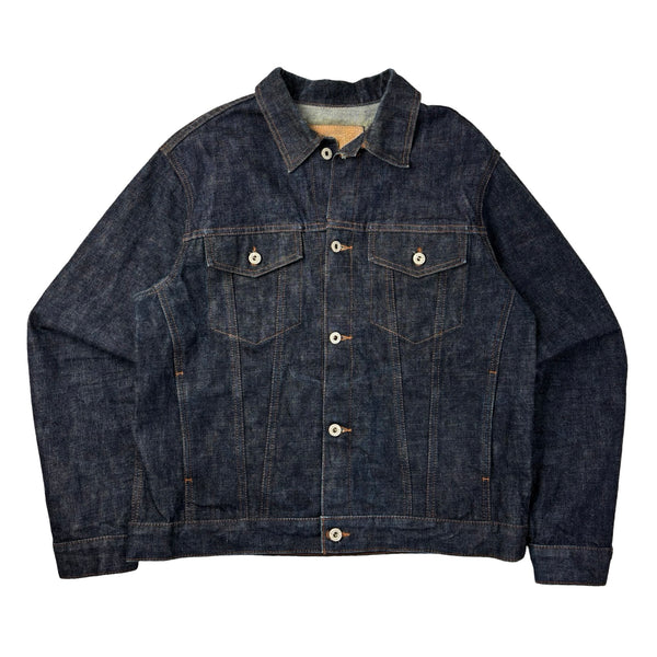 Naked & Famous Love And Peace Selvedge Denim Jacket Dark Wash