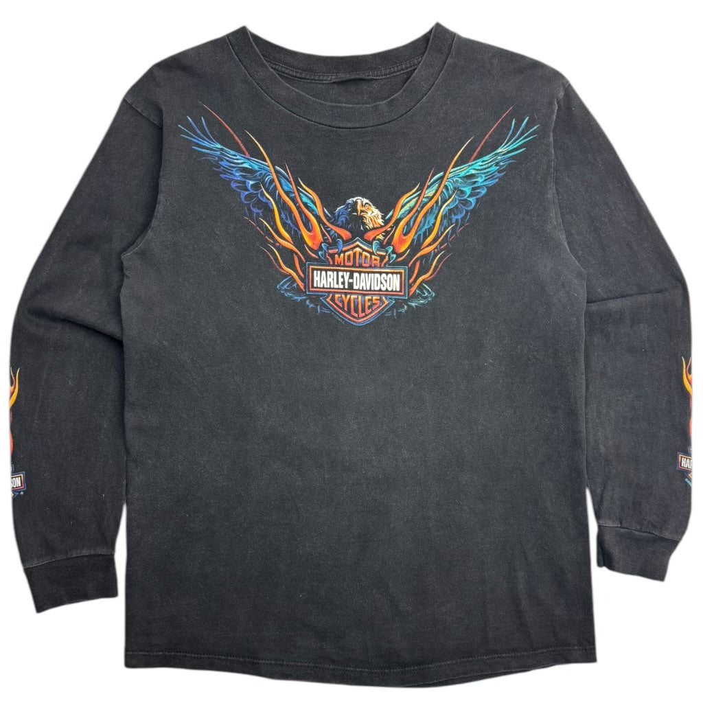 2000 Harley Davidson Kanes Flame Long Sleeve T-Shirt