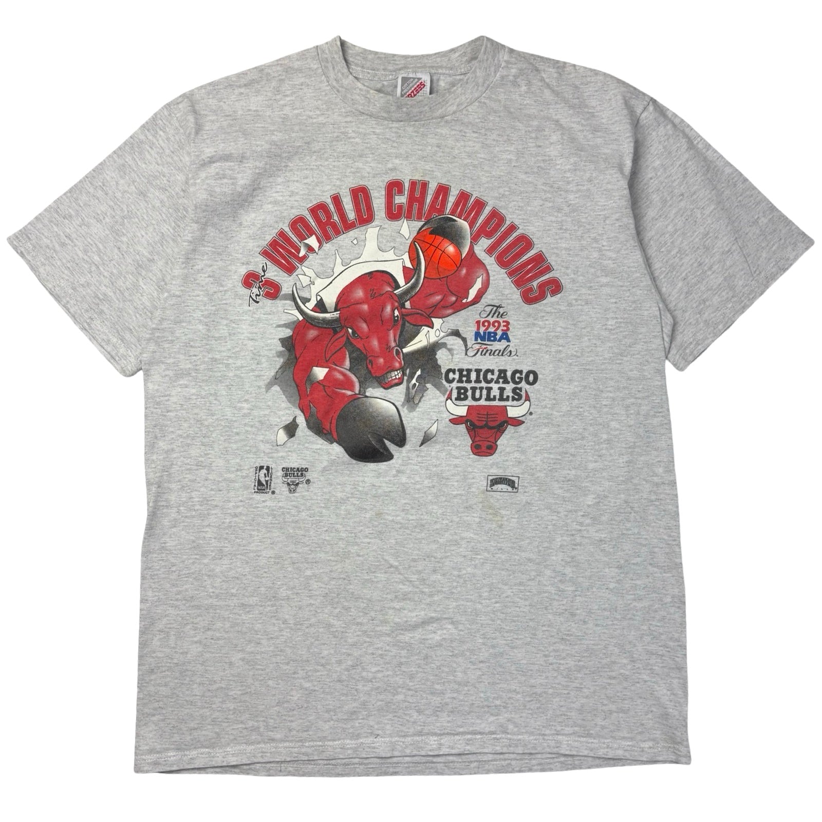 1993 Chicago Bulls NBA Finals Mascot T-Shirt Grey