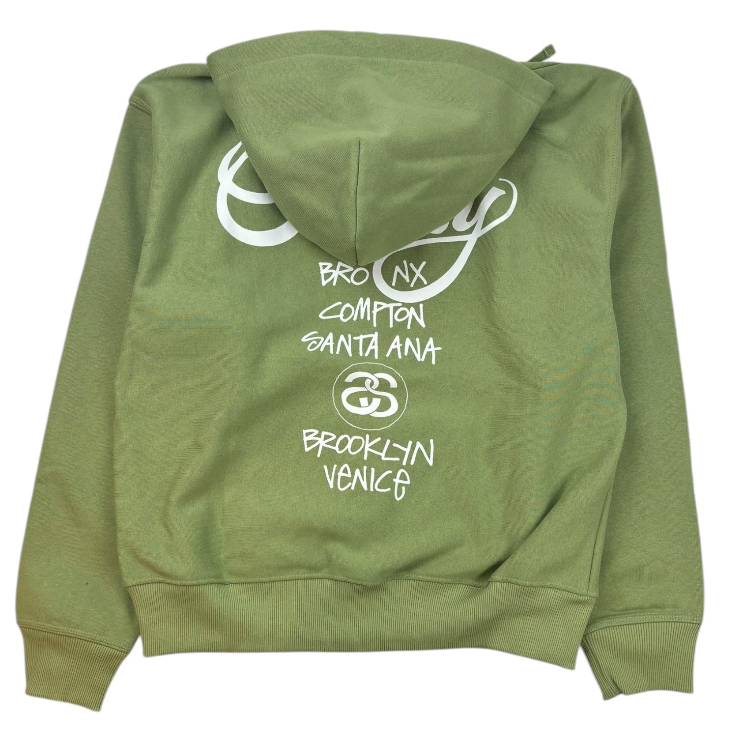 Stussy World Tour Zip-Up Hoodie Moss
