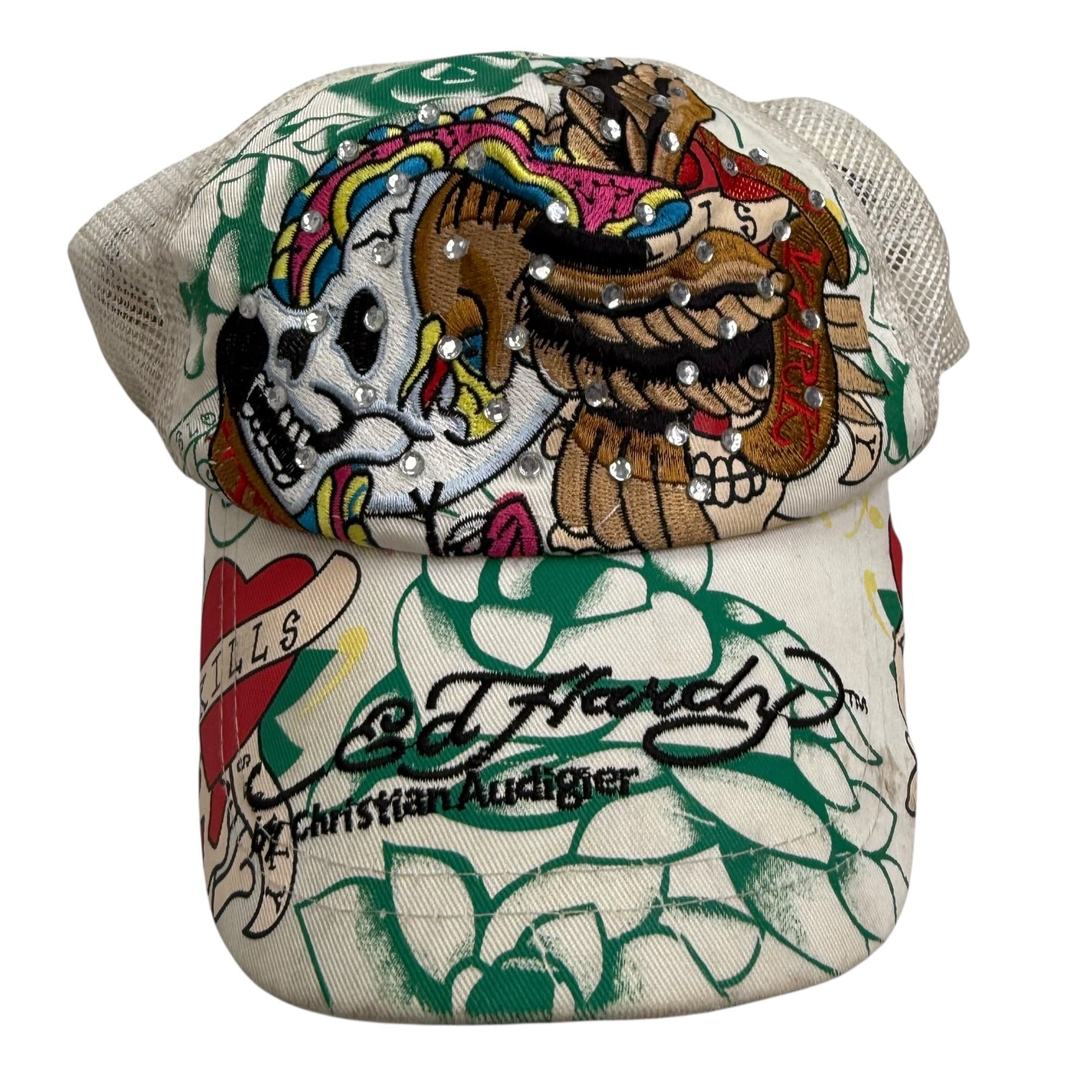 Vintage Ed Hardy By Christian Audigier Tattoo Hat White