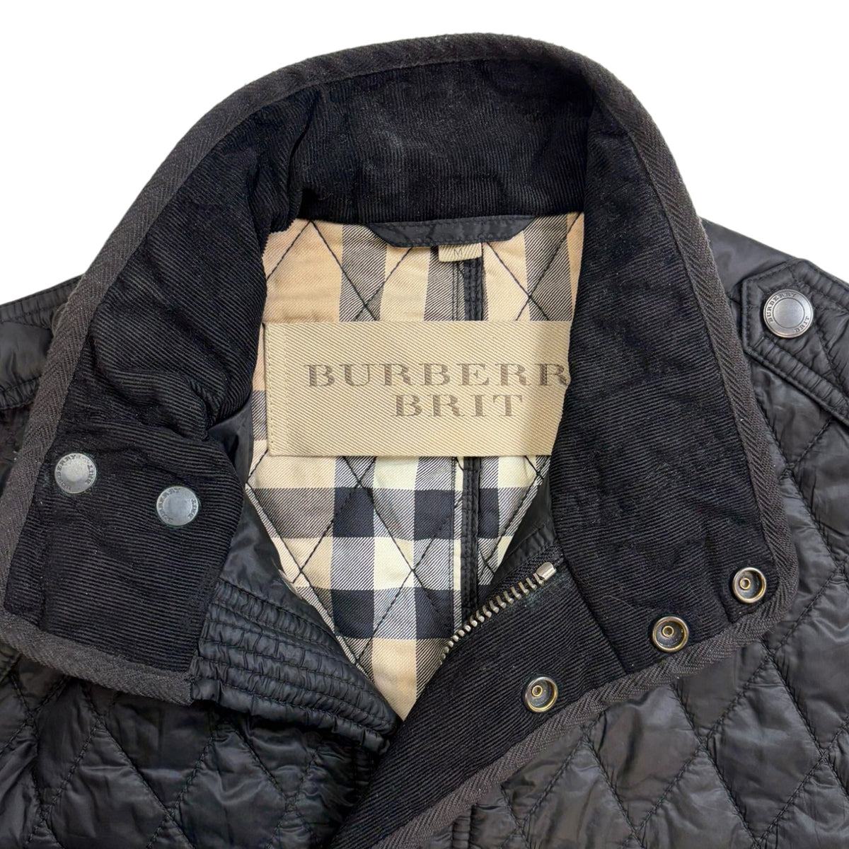 Burberry Brit Russell Quilted Field Jacket Black