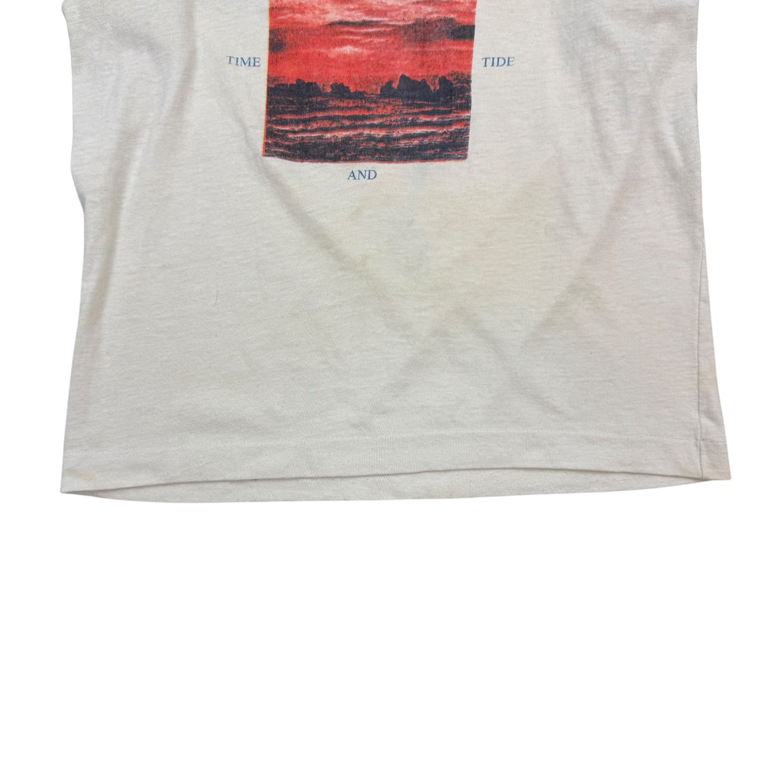 1982 Split Enz ‘Time And Tide’ Tour Raglan Tee White