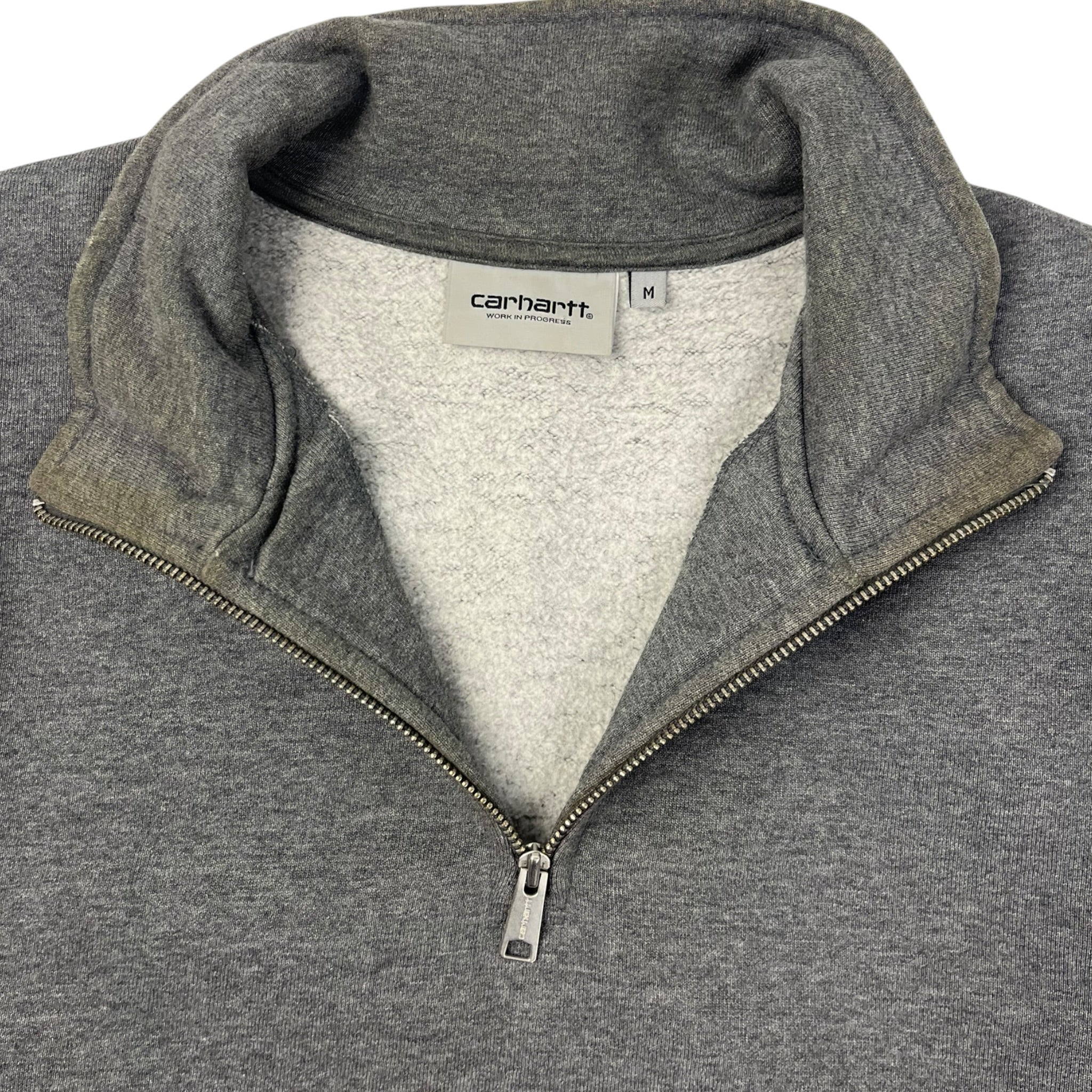 Carhartt WIP Chase Neck Zip Sweater Grey
