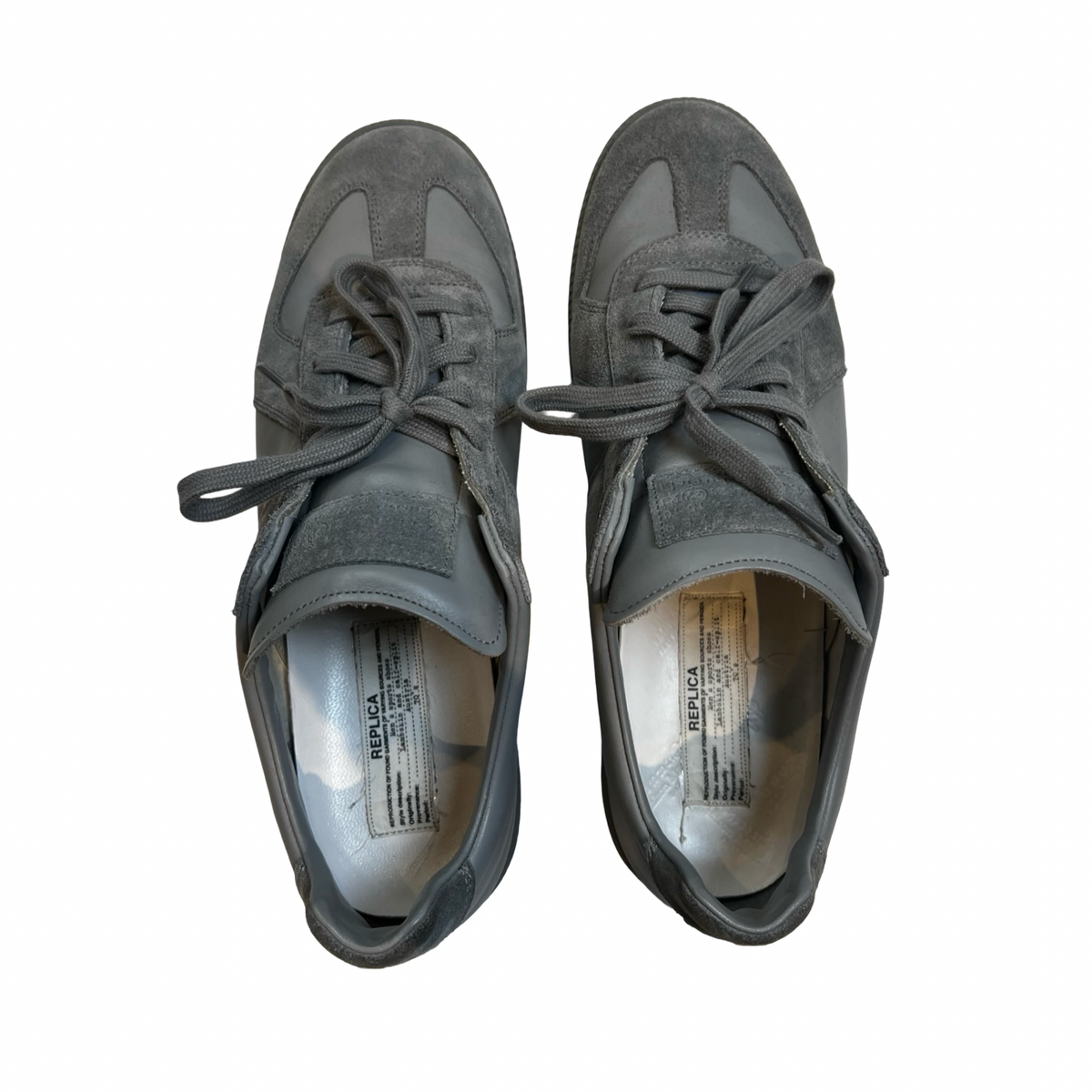 Maison Margiela Replica Low Top Sneakers Tonal Gray (Used)