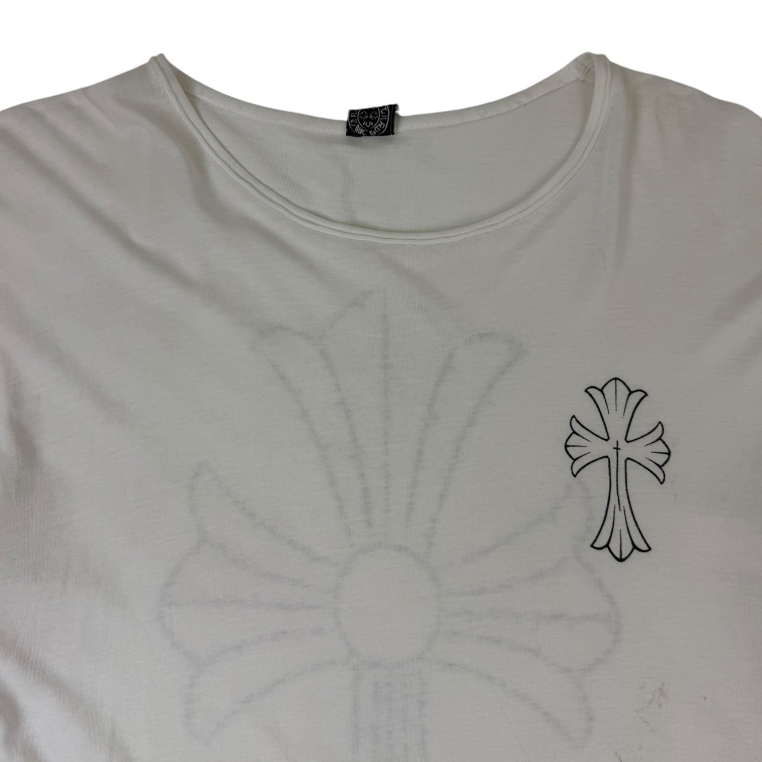 Vintage Chrome Hearts Cross Longsleeve Shirt White