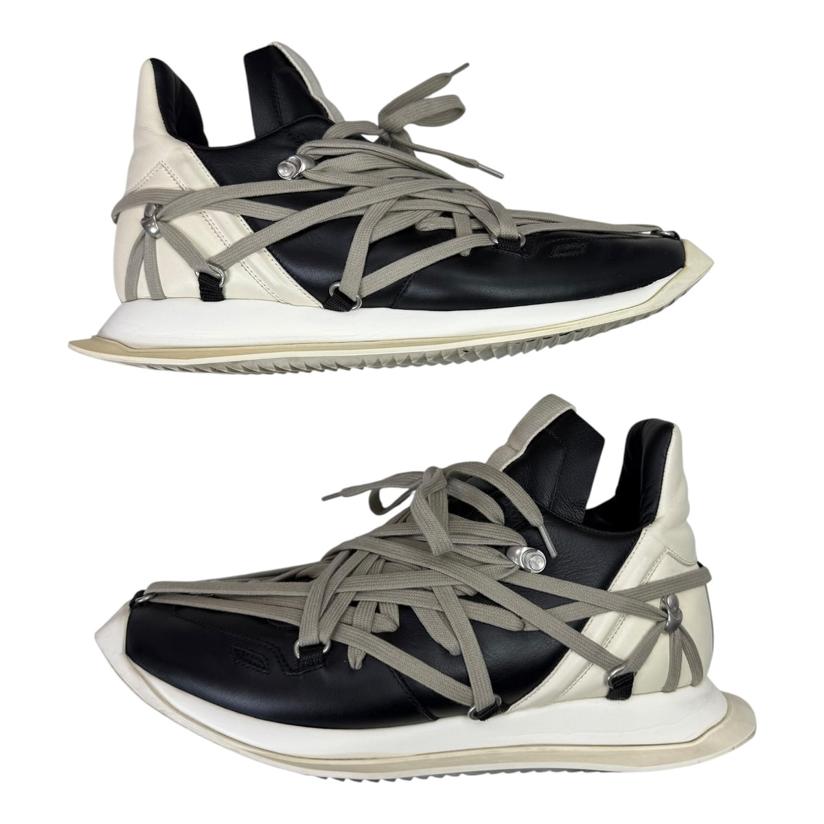 Rick Owens Geth Megalace Runner Black/Milk (Used)