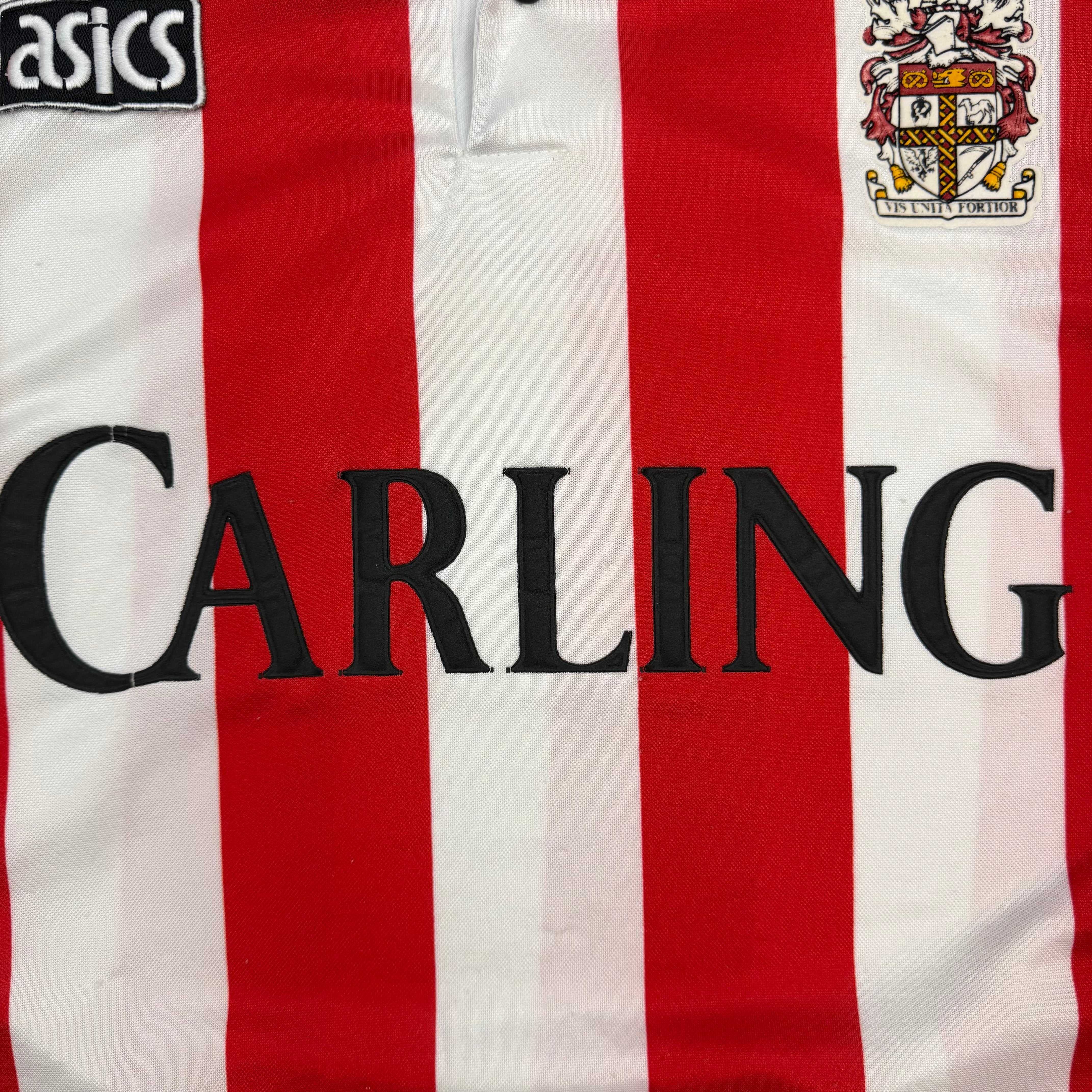 Vintage Asics 1993-94 Stoke City Home Jersey Red/White