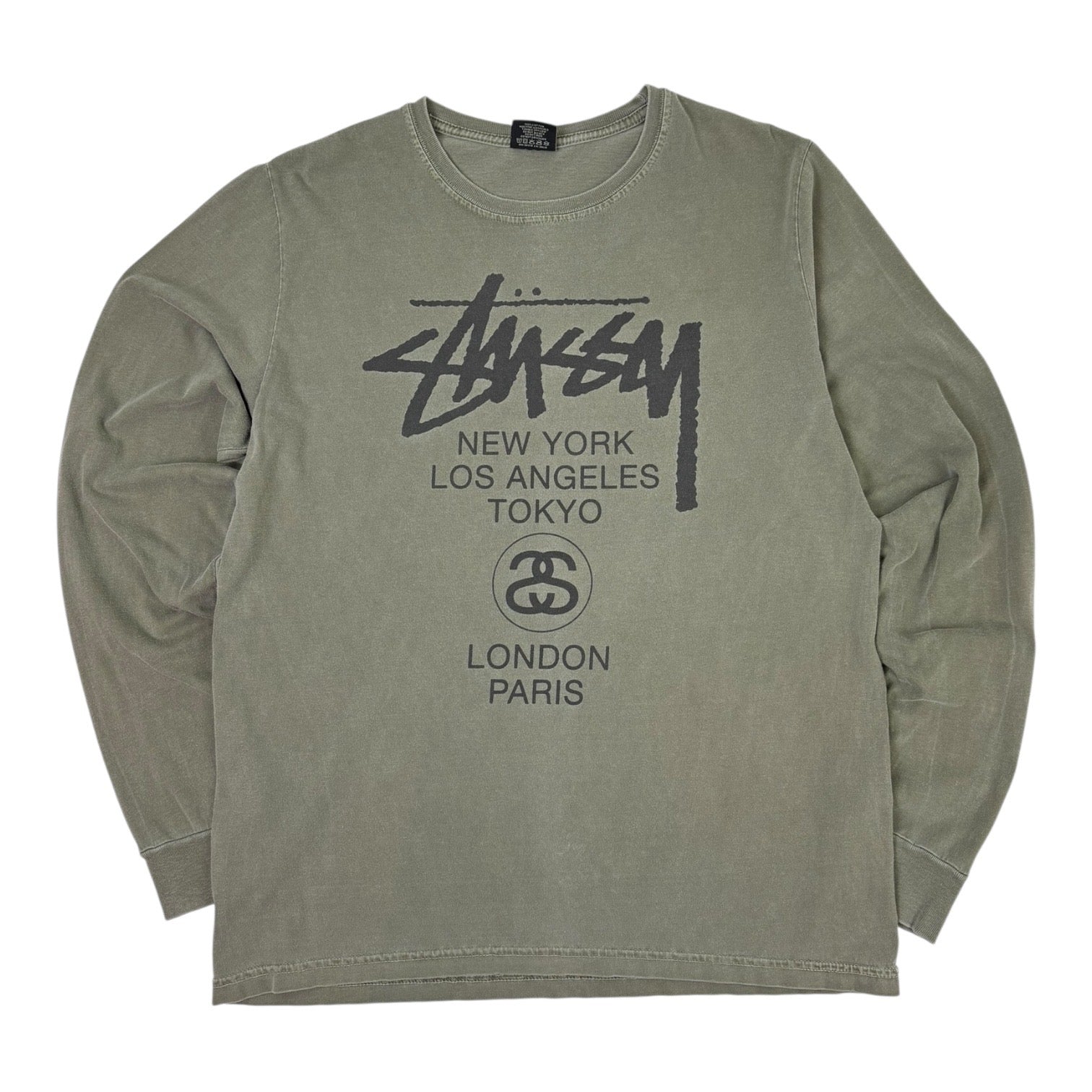 Stussy World Tour Long Sleeve T-Shirt Brown