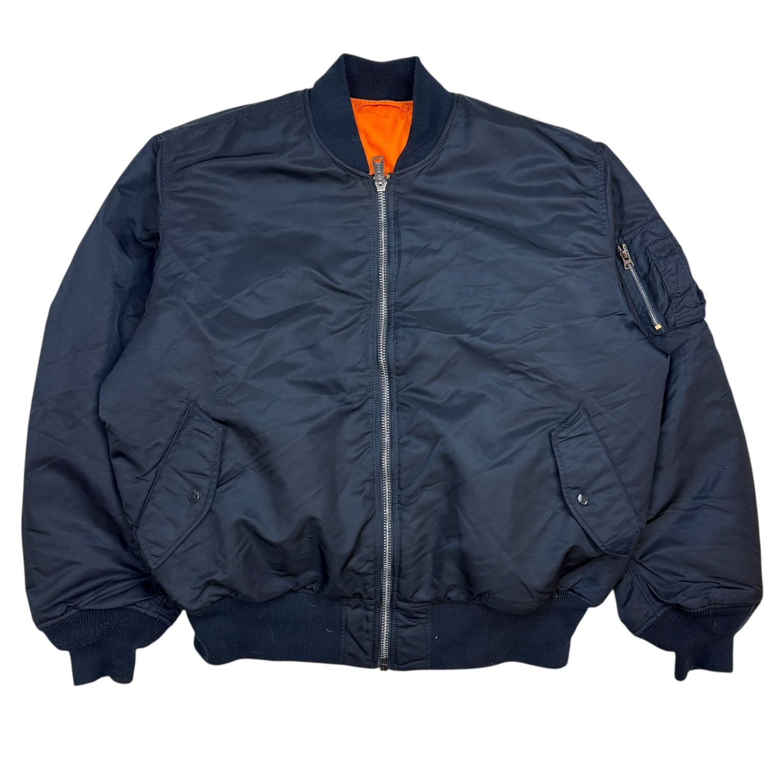 Vintage Alpha Industries Bomber Jacket Navy Blue
