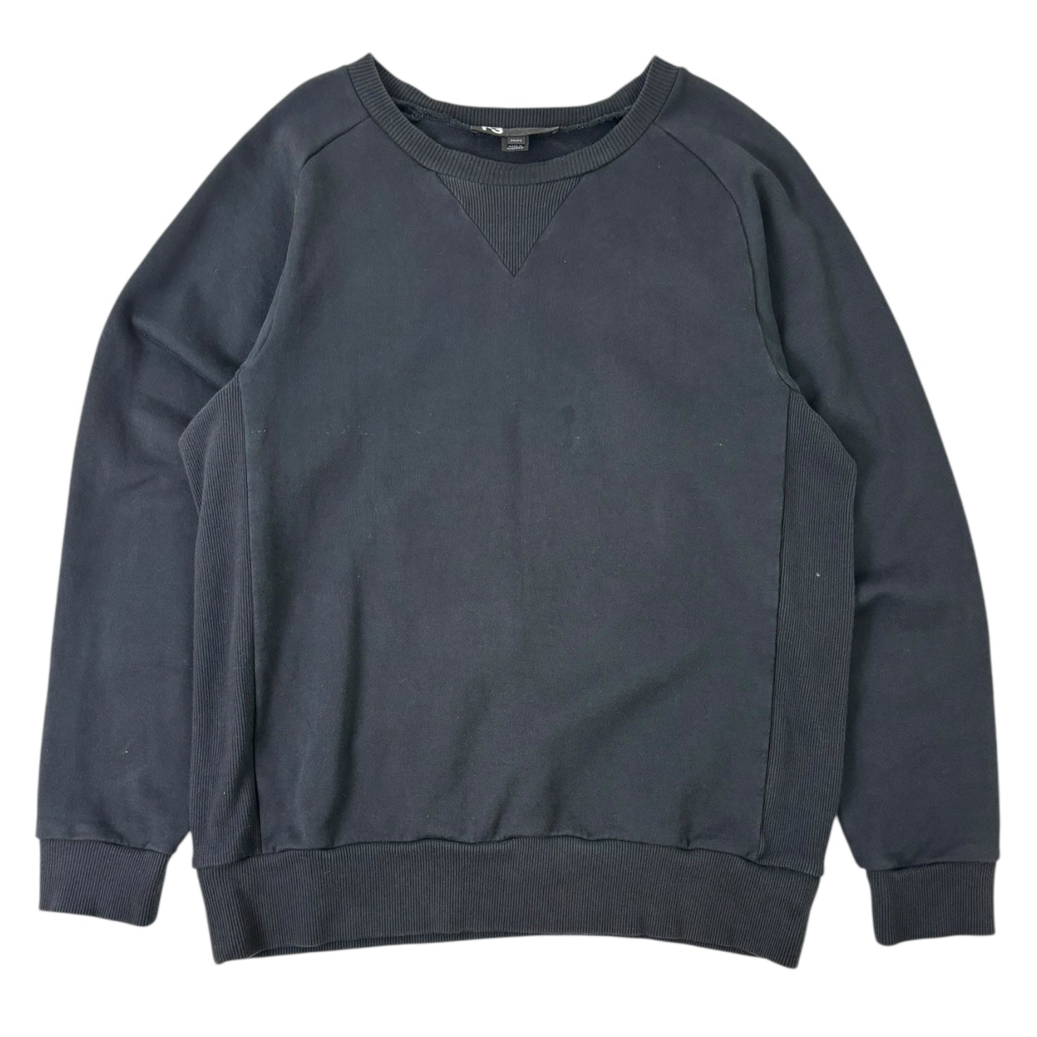 Y3 Yohji Yamamoto Monochrome Logo Crewneck Black