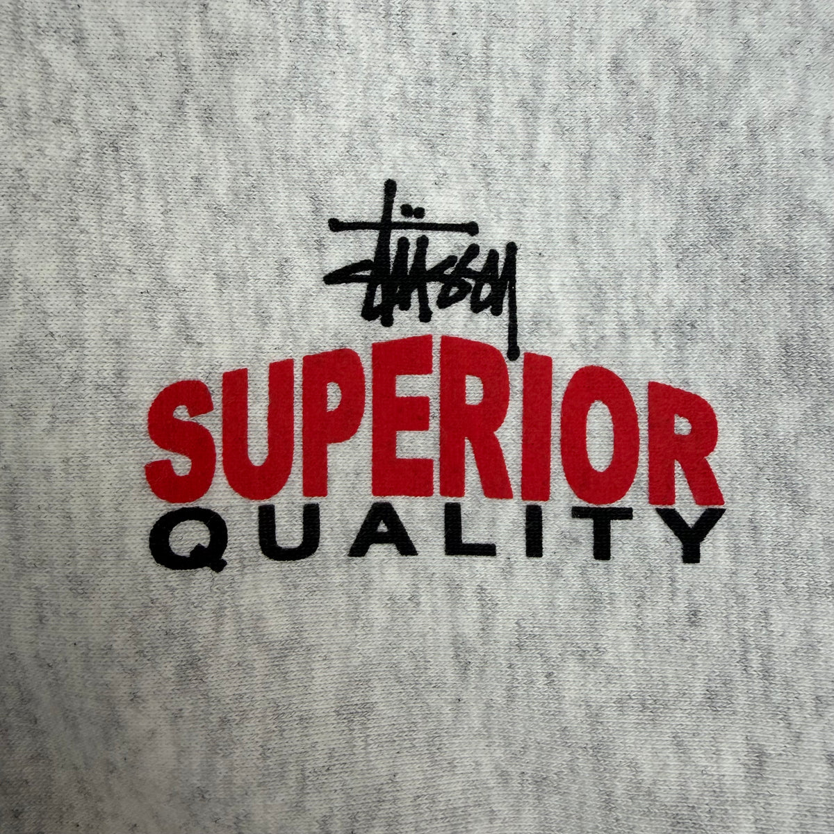 Stussy Superior Quality Zip Up Hoodie Grey