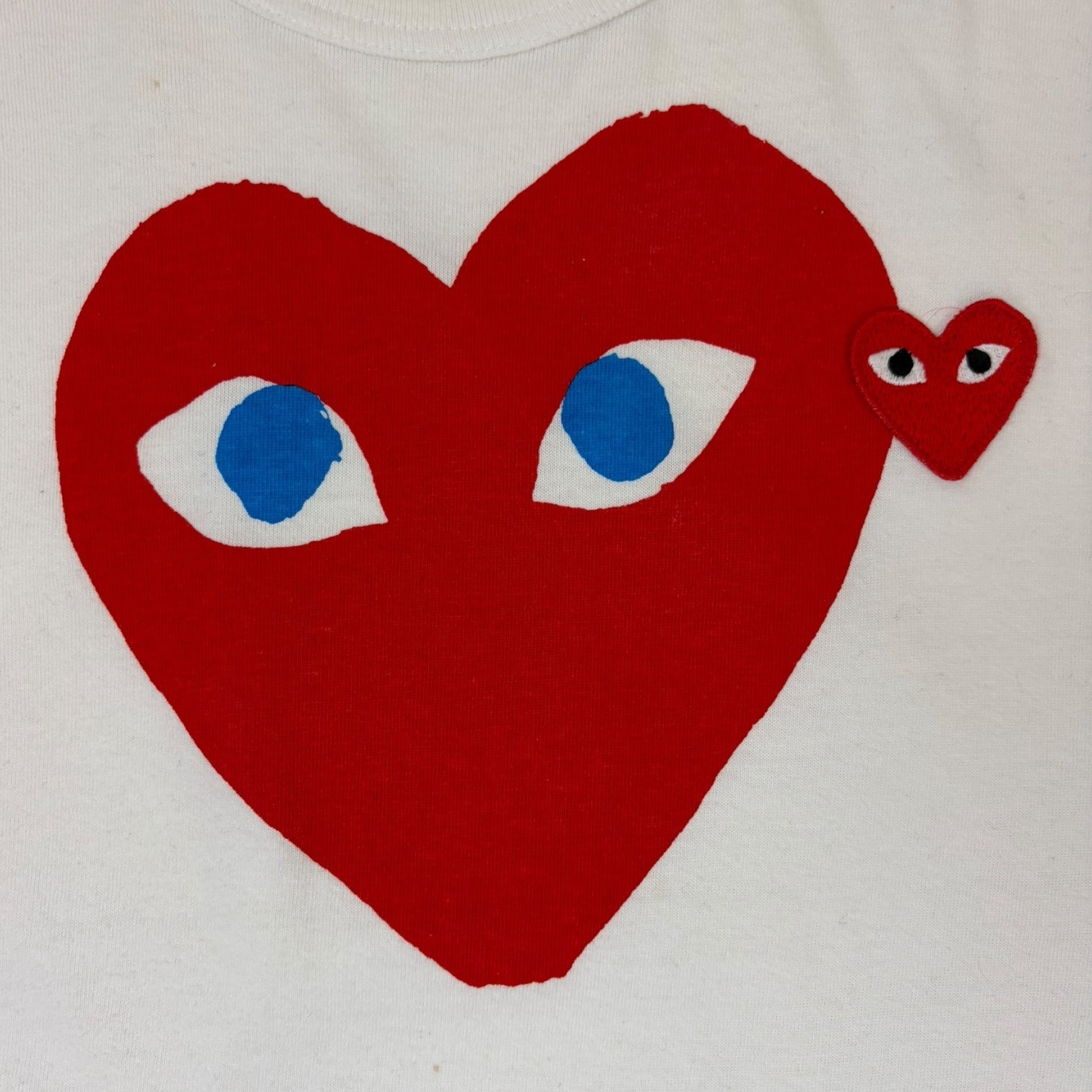 (W) Comme Des Garçons Heart Logo T-Shirt White