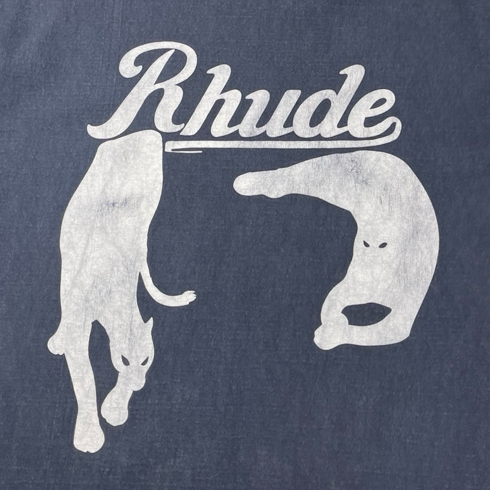Rhude Black Cat Cotton Tee Black