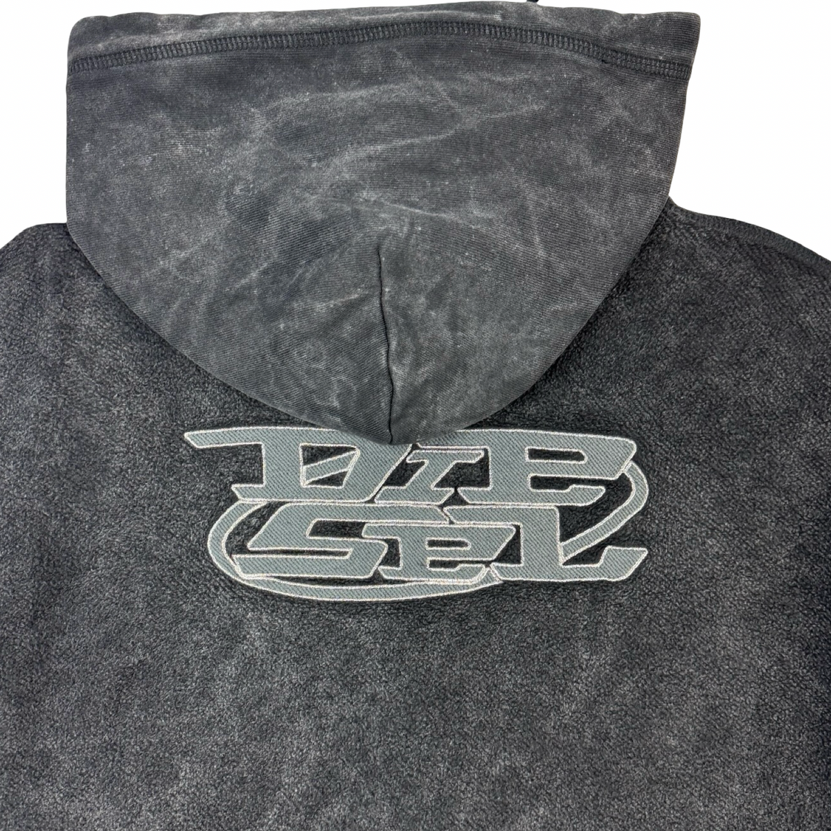 Diesel S-Ors Cotton Fleece Marble Wash Relaxed Fit Full Hoodie