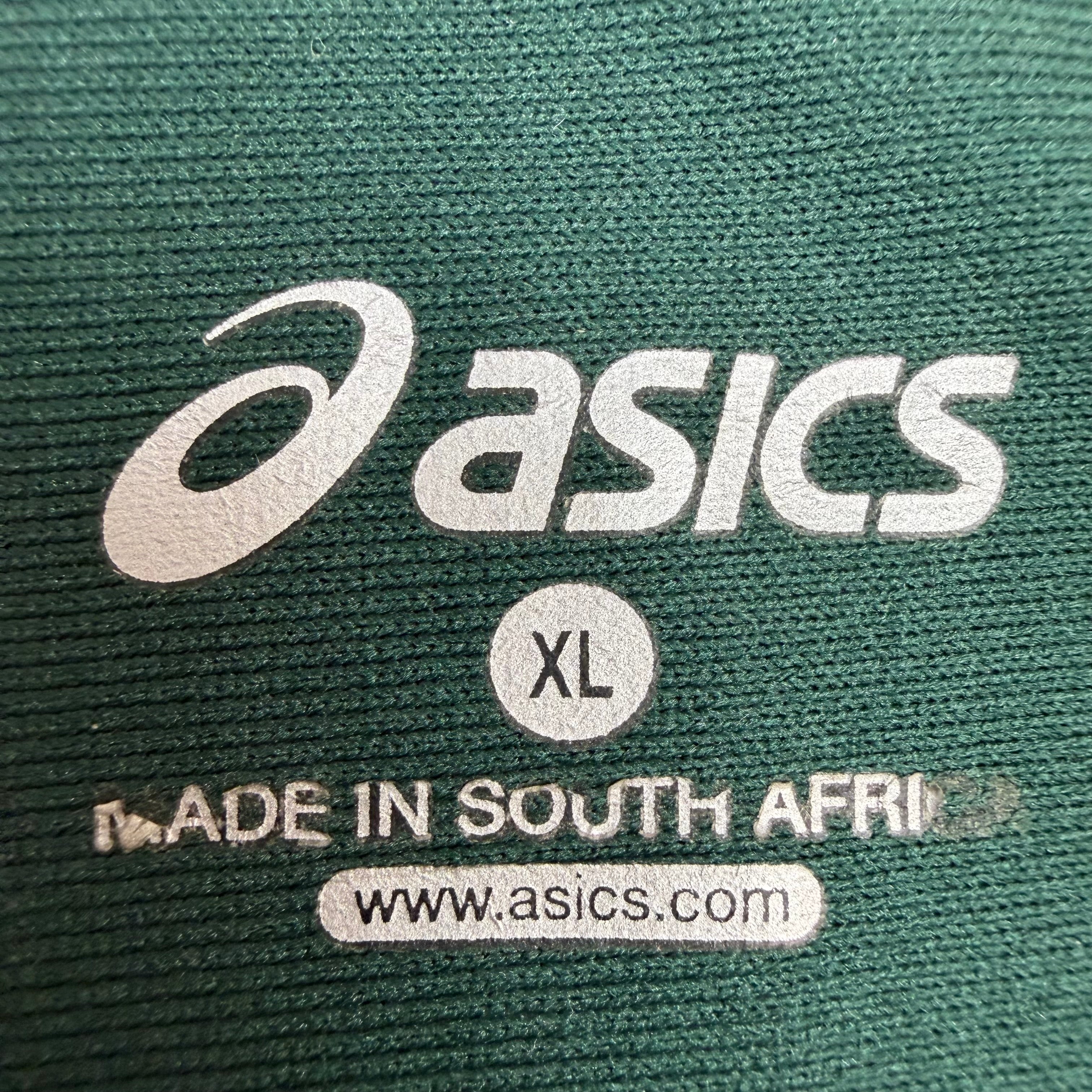 Vintage Asics South Africa Rugby Springbooks Jersey Green