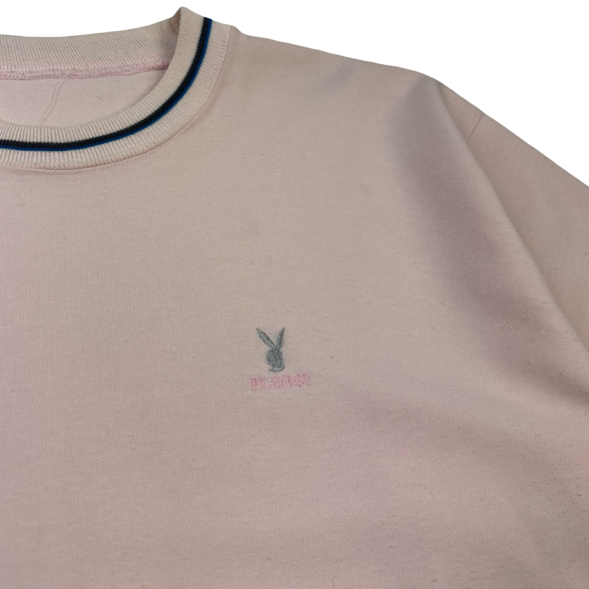 Vintage Playboy Embroidered S/S Sweat T-Shirt Pink