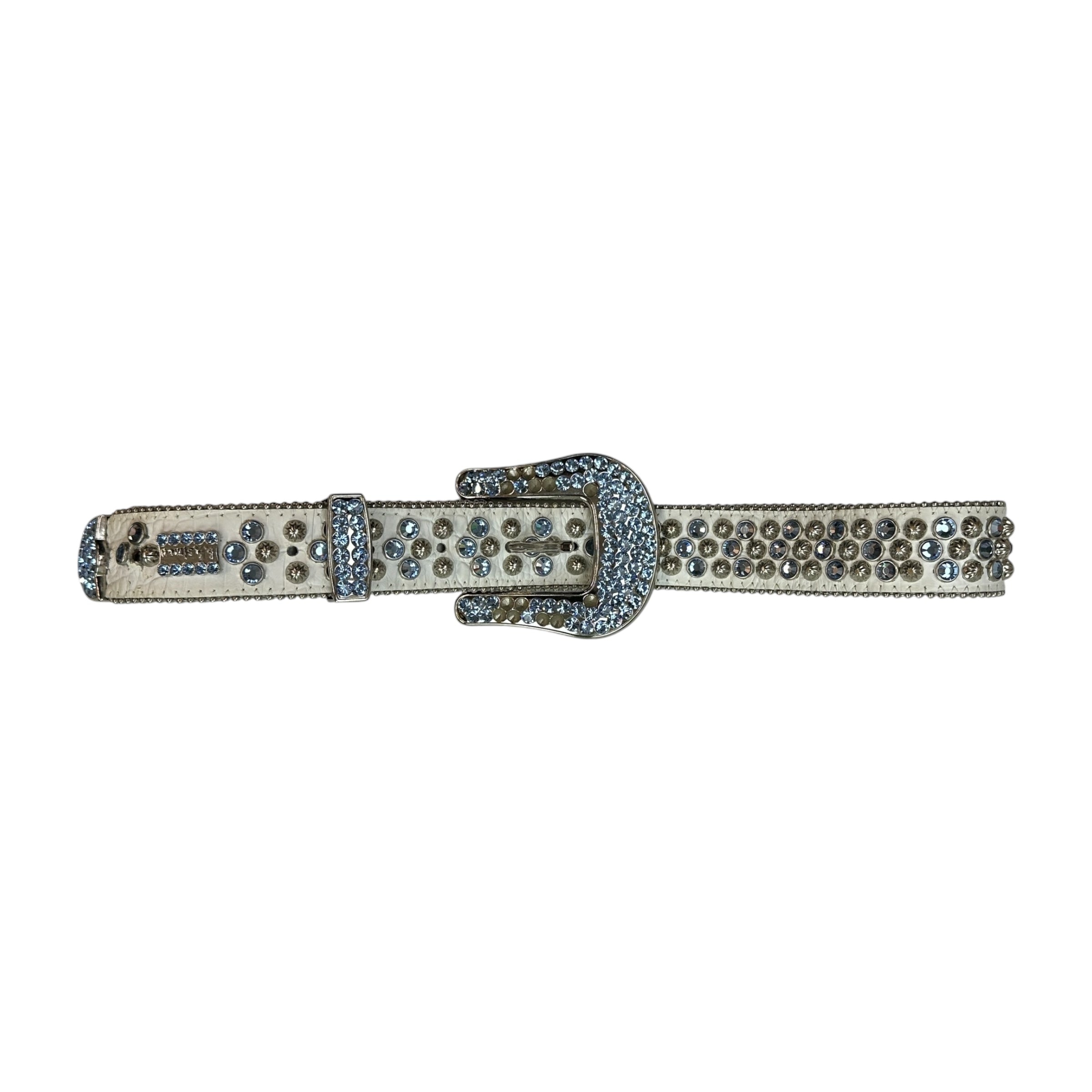 B.B Simons Rhinestone Belt Tan