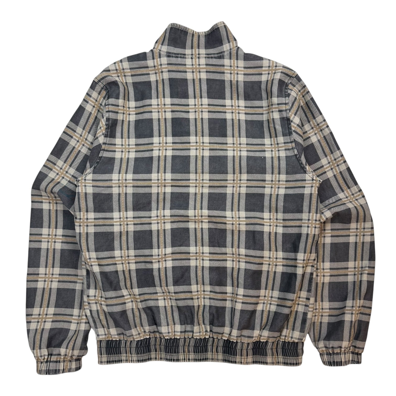 Stussy Rayon Track Jacket Biege/Navy Blue