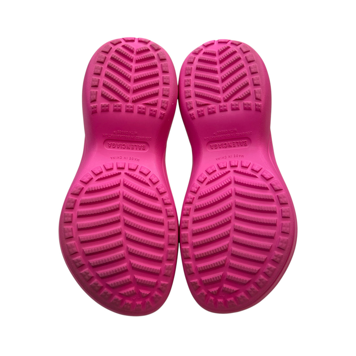 (W) Balenciaga X Crocs Pool Slide Sandals Hot Pink (Used)