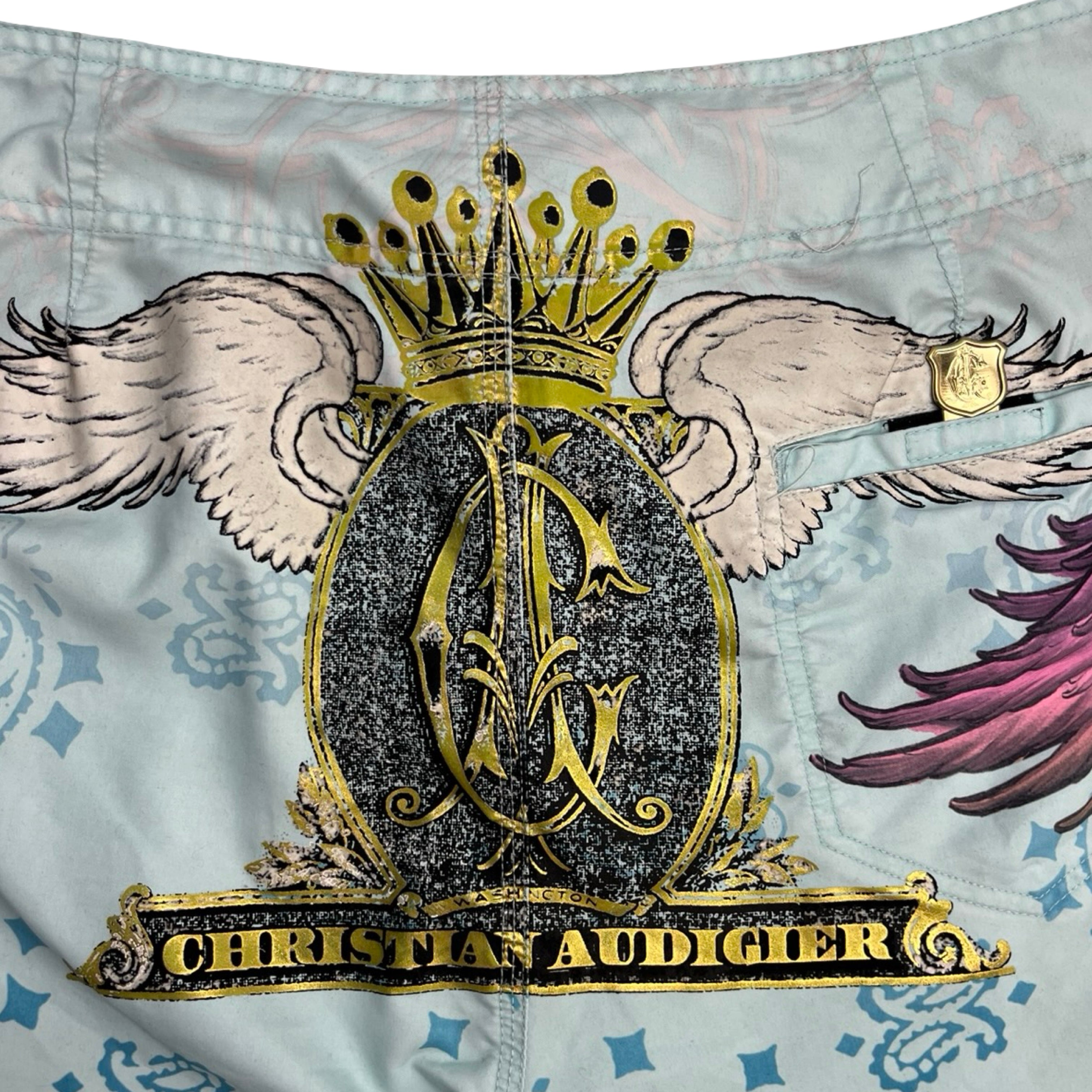 Vintage Y2K Christian Audigier Boardshorts