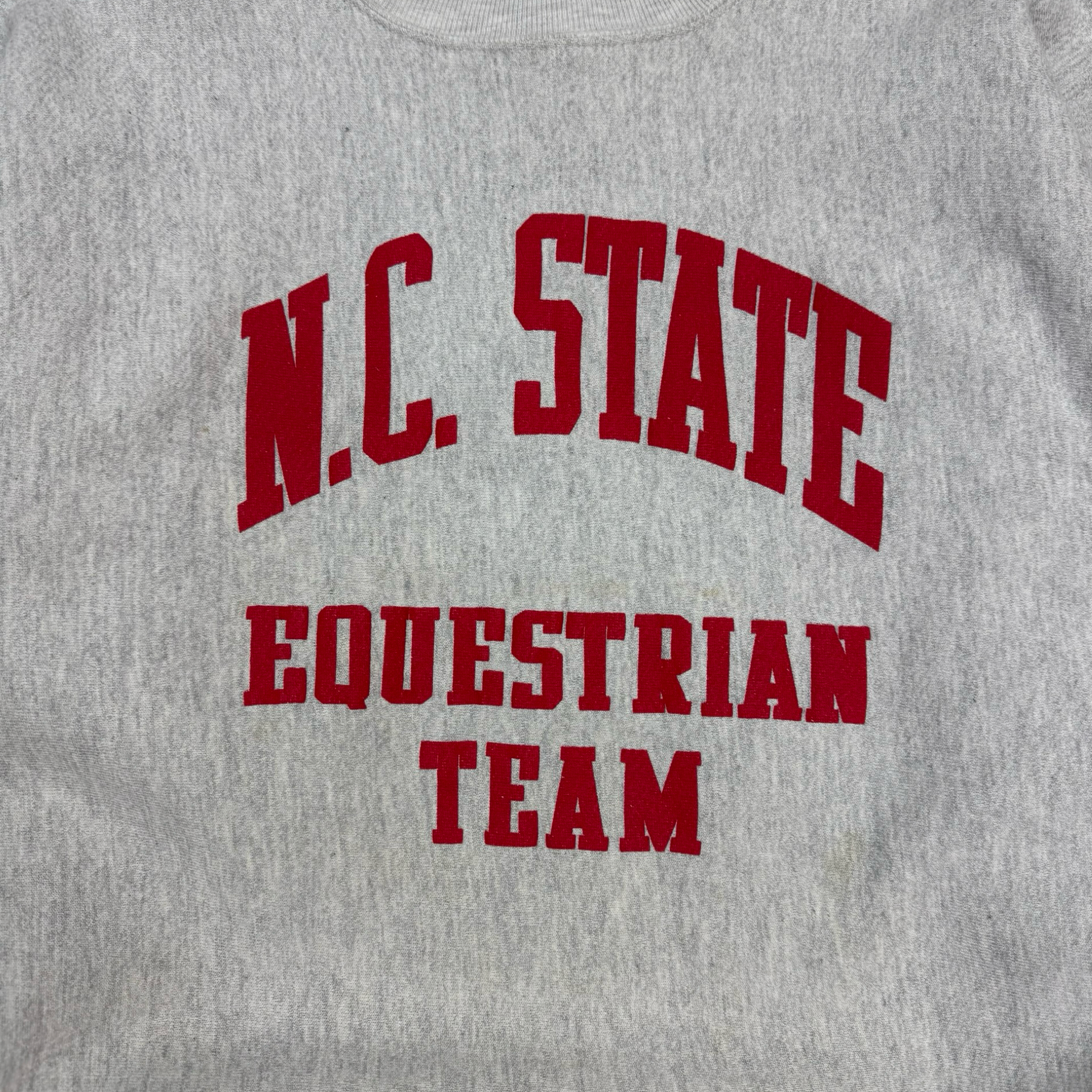 Vintage N.C. State Equestrian Team Crewneck Grey