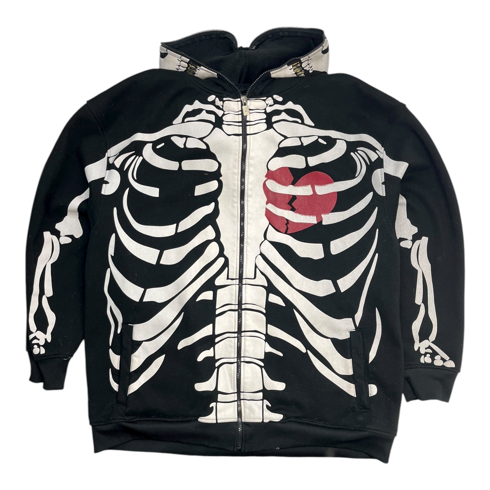 Vintage Y2K Mecca Jeans Skeleton Full Zip Hoodie