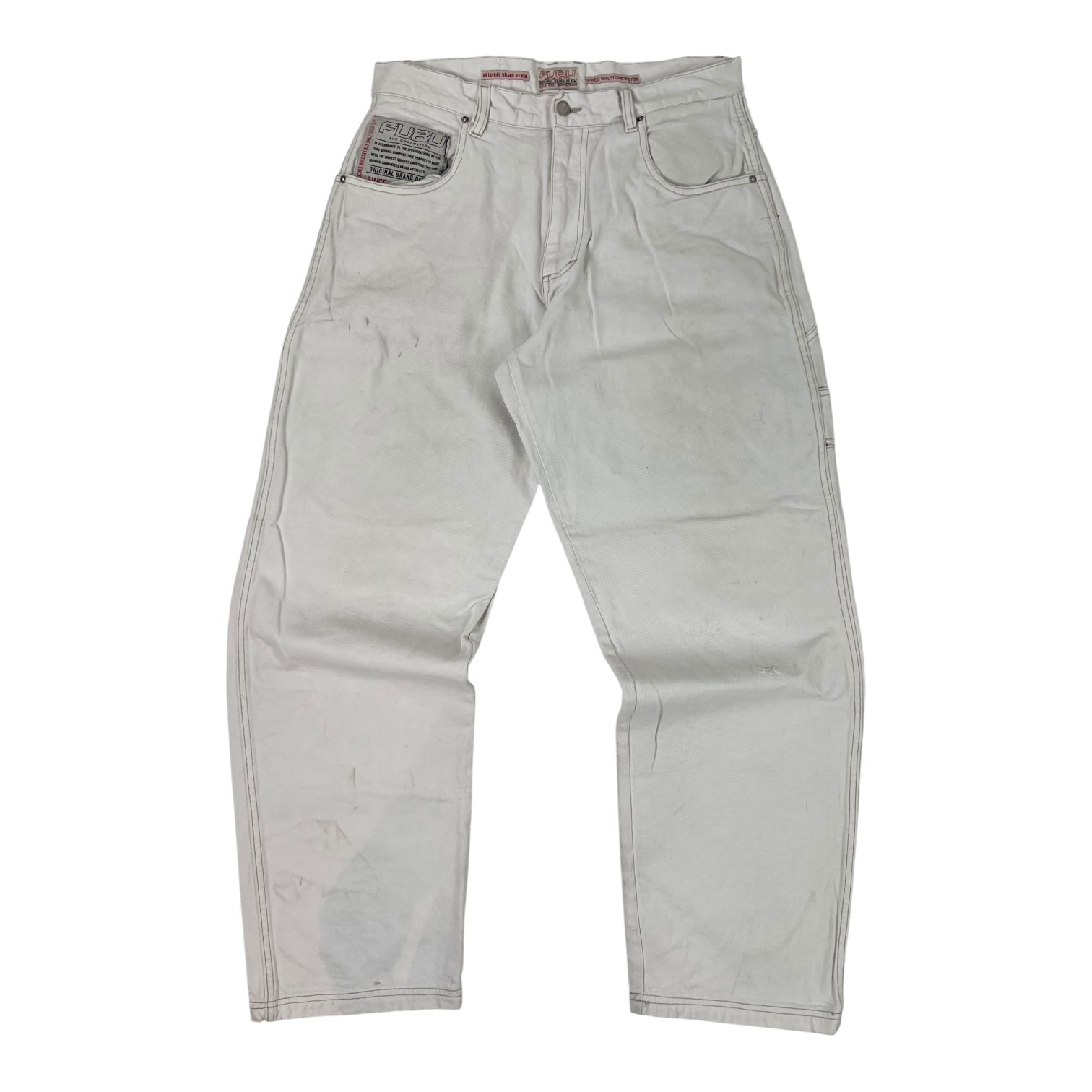 Vintage Y2K Fubu Baggy Denim Pant White